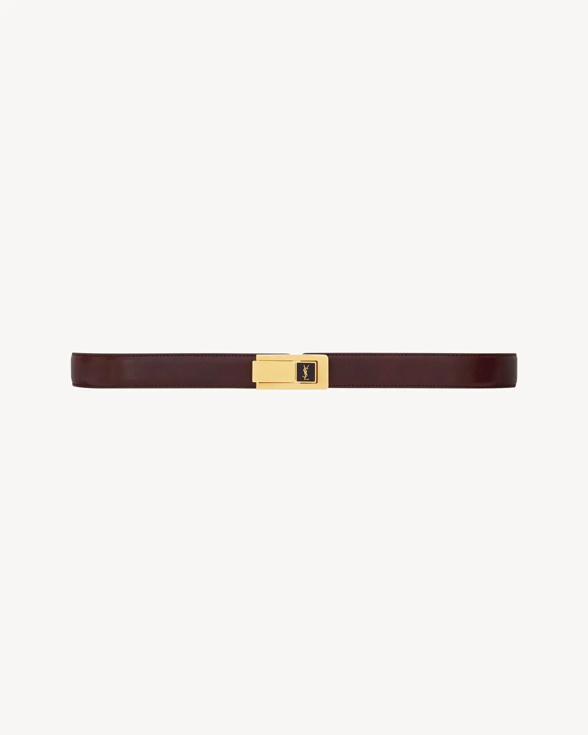 Charniere Buckle Belt In Smooth Leather