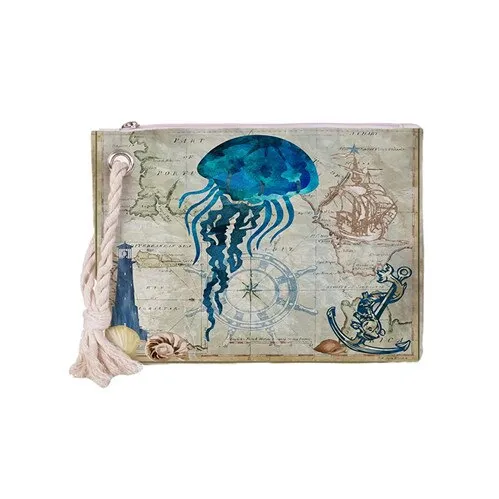 Cheap Fashion Ocean series On-time delivery painting Bags abstract Handbag new hand design Crowdale handbag Lady's 2019 bag in Bag Clutch street
