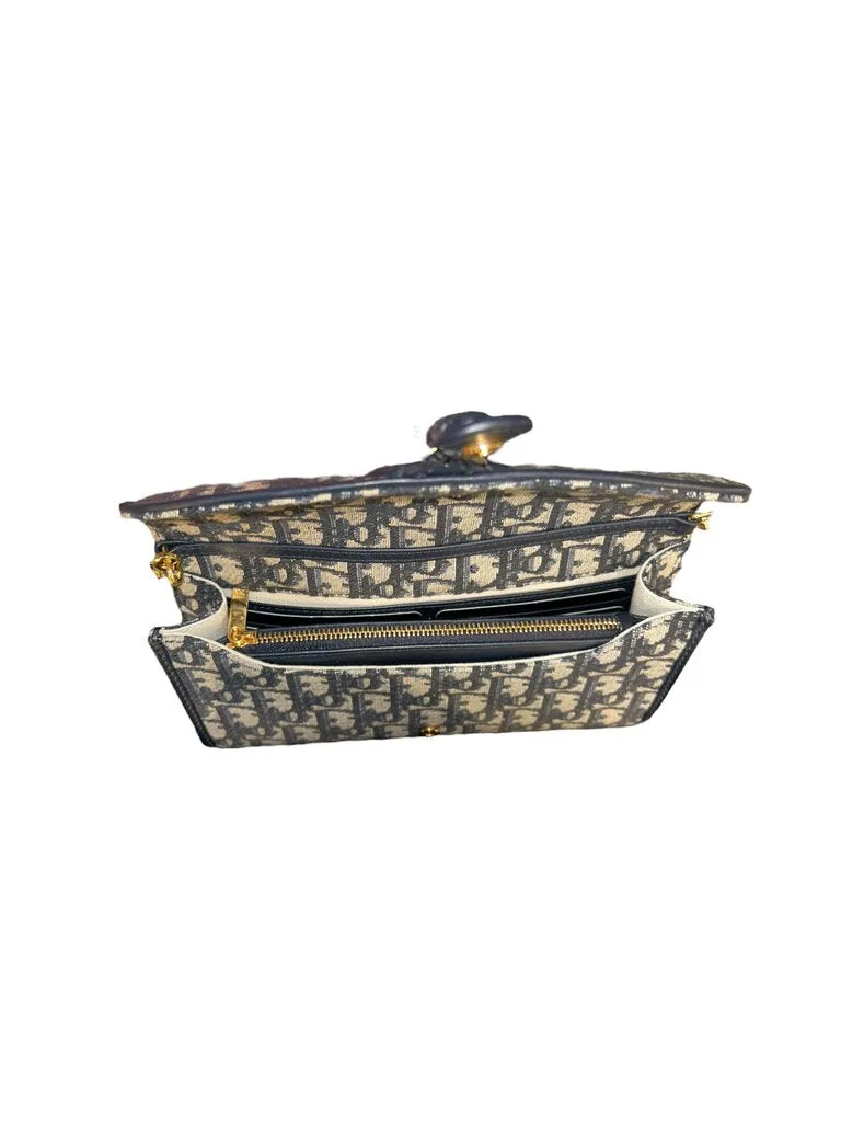 Christian Dior 30 Montaigne East-West Bag with Chain navy