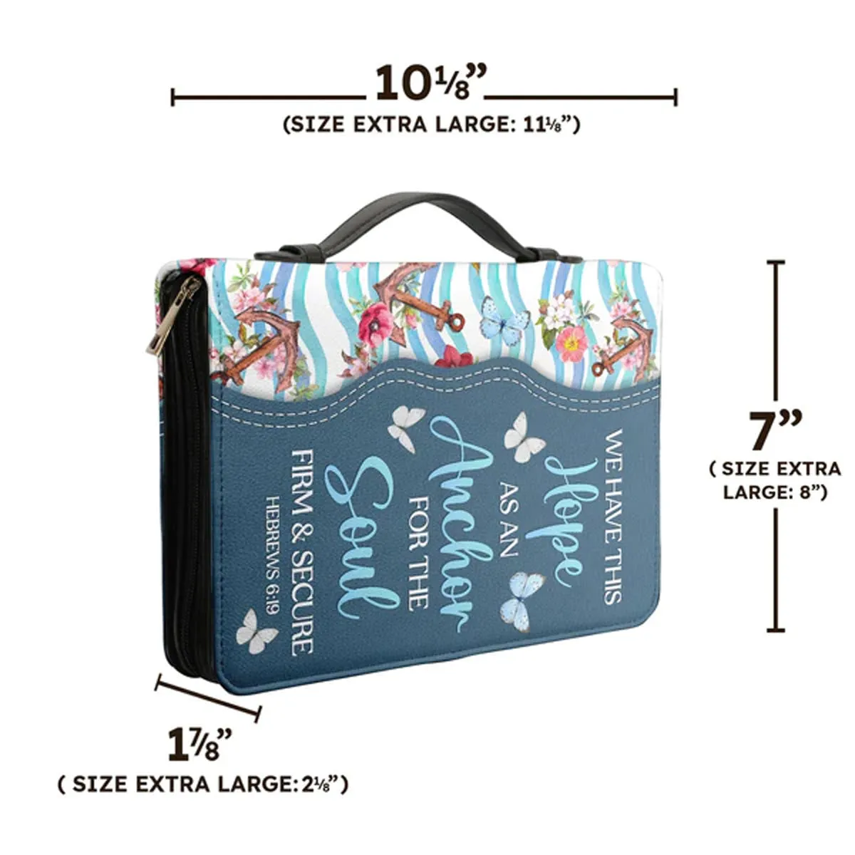 Christianart Bible Cover - We Have This Hope As An Anchor For The Soul Firm And Secure Hebrews 6:19 - Personalized Bible Cover - Bible Cover For Women - CABBBCV24070324.