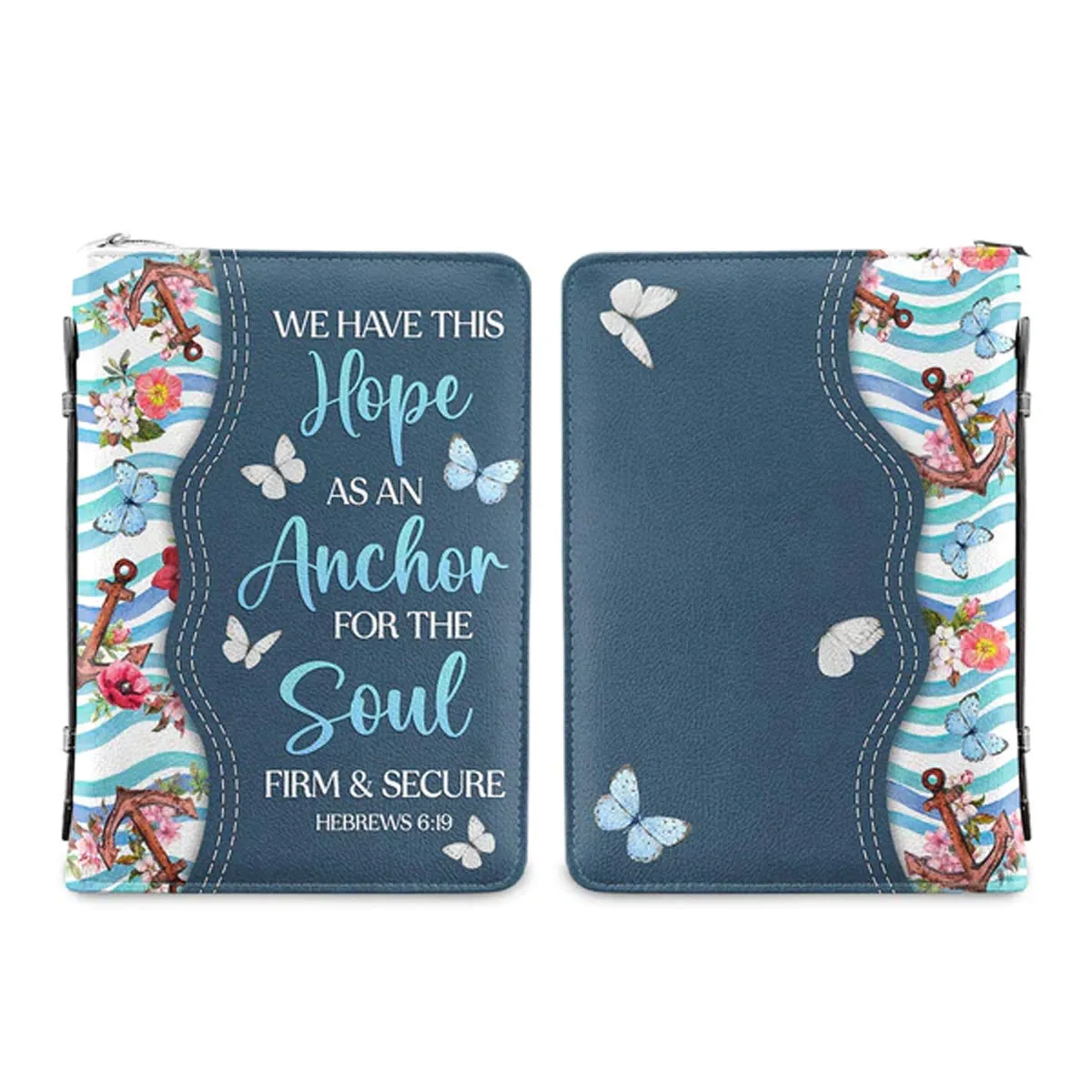 Christianart Bible Cover - We Have This Hope As An Anchor For The Soul Firm And Secure Hebrews 6:19 - Personalized Bible Cover - Bible Cover For Women - CABBBCV24070324.