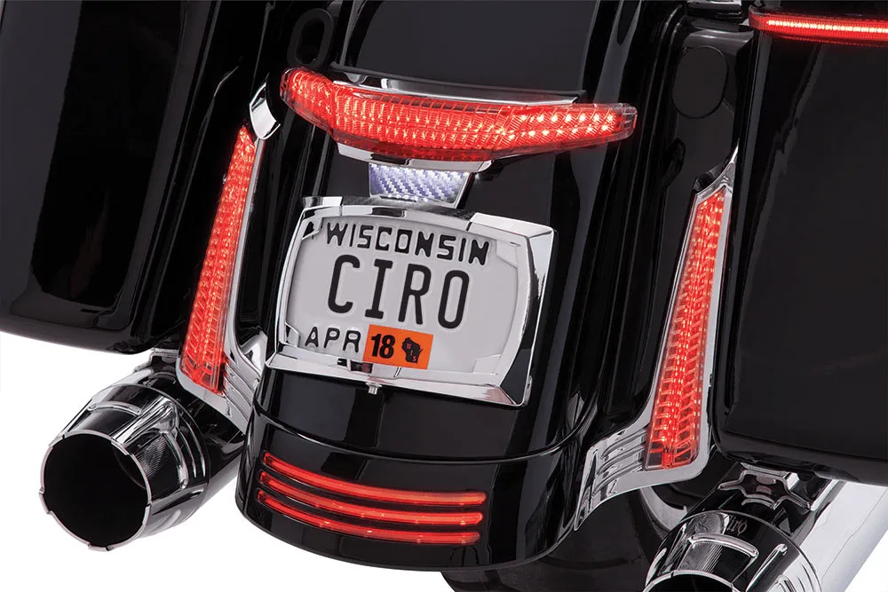 Ciro 40051 Tail Light and License Plate Mount - Chrome
