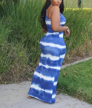 CLEARANCE! Comfy Cute Stripe Tie-Dye Maxi