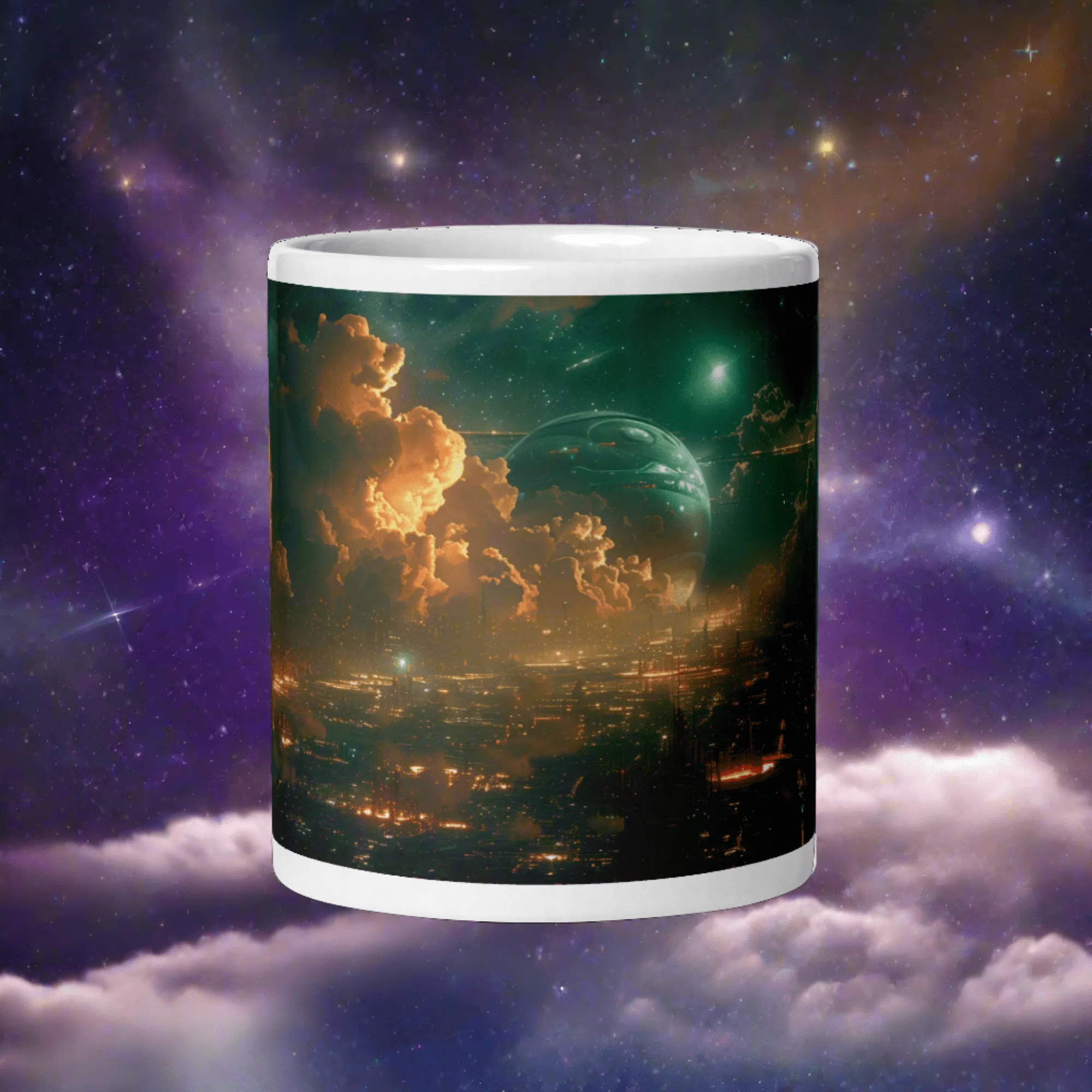 Cloud Settlements White Glossy Mug
