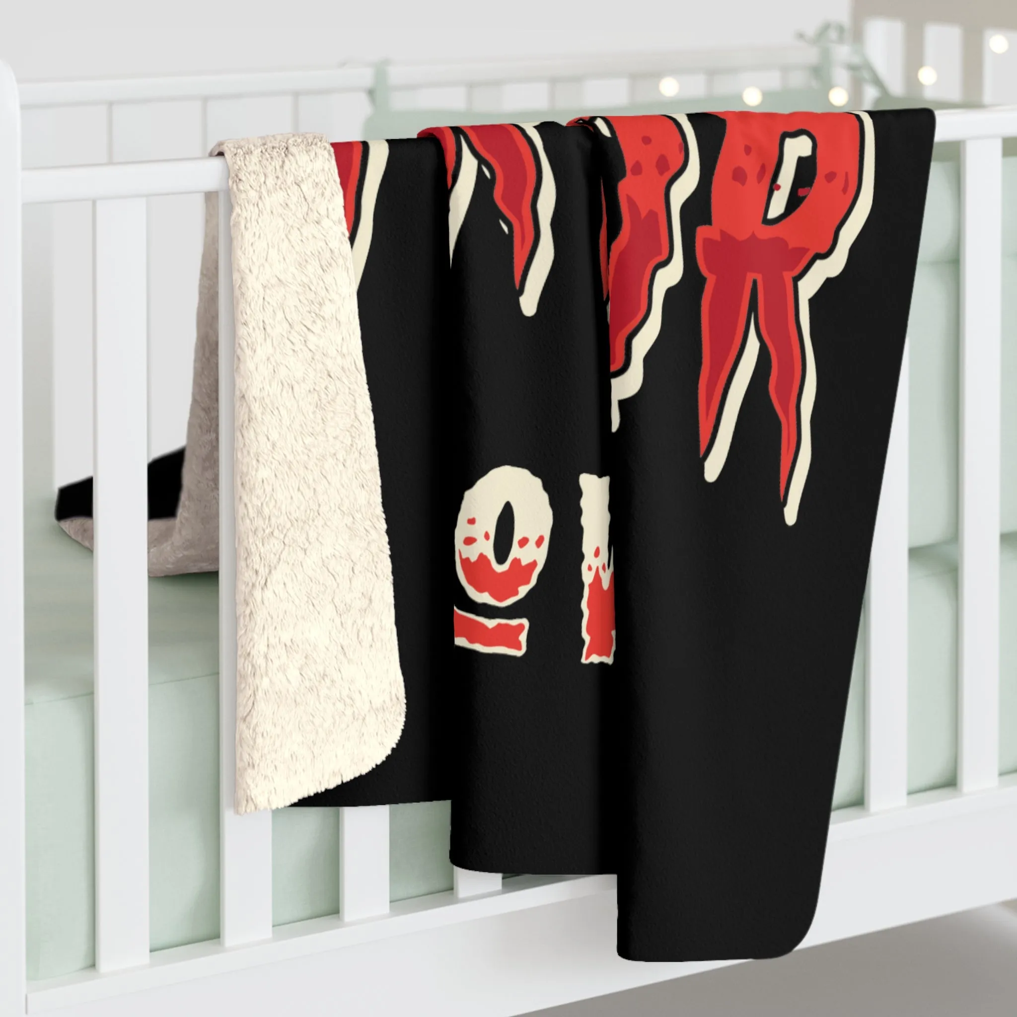 Comfy Clothes & Horror Shows Sherpa Fleece Blanket