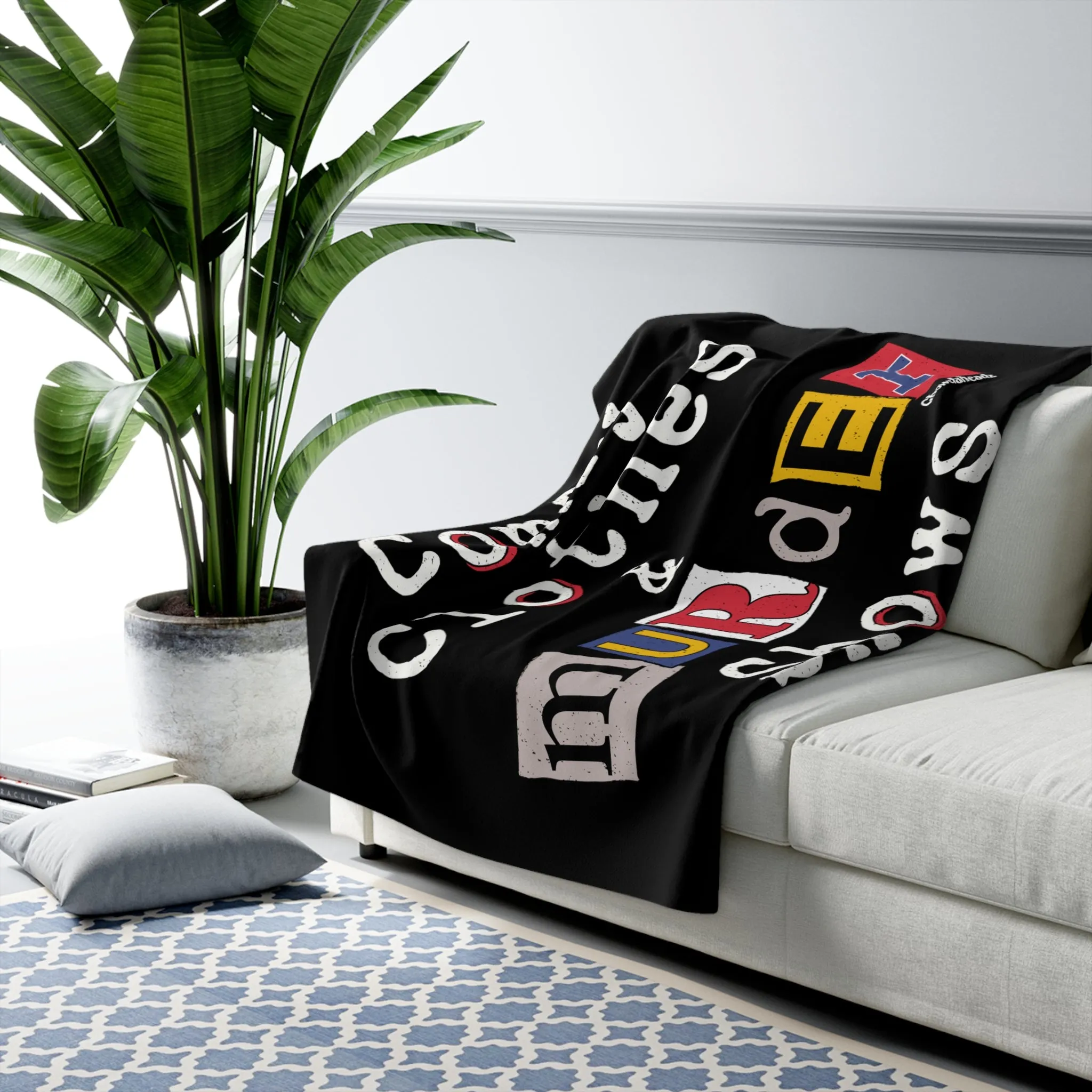 Comfy Clothes & Murder Shows Sherpa Fleece Blanket