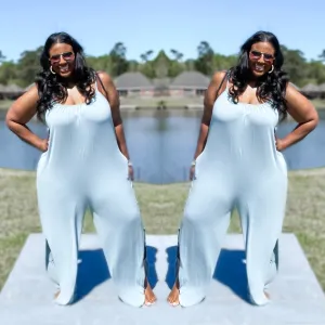 Comfy Collection Jumpsuit | Blue Grey