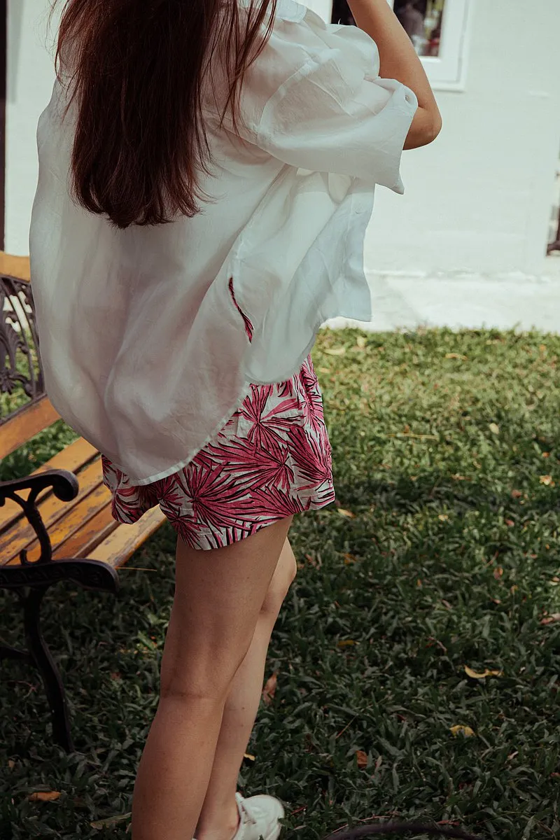COMFY SHORTS - PINK TROPICAL