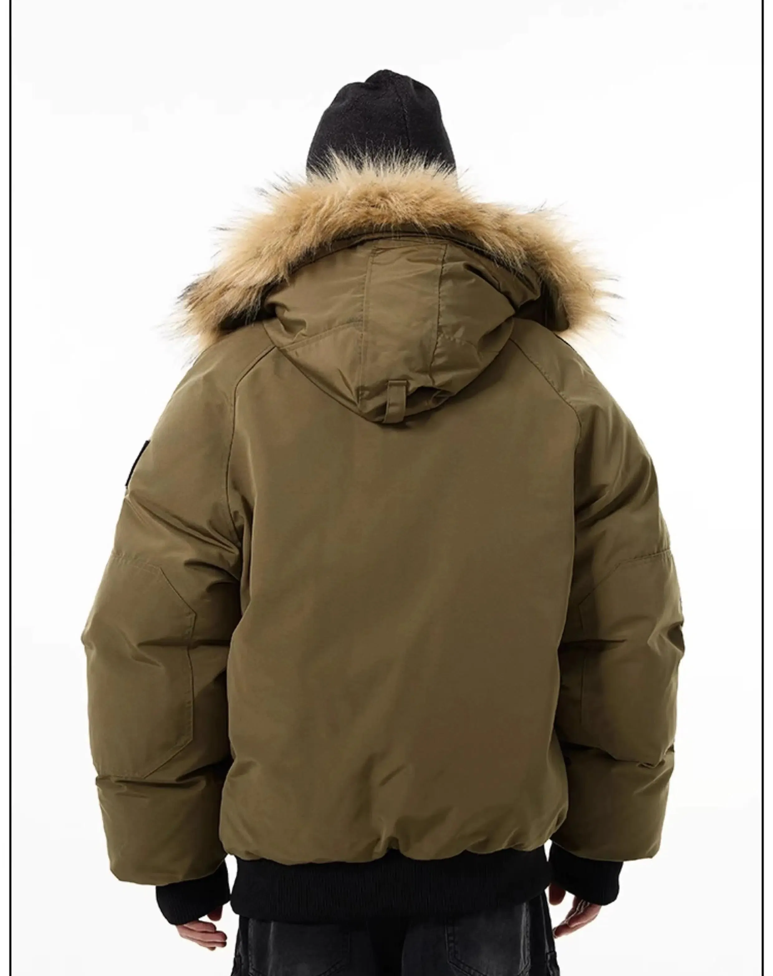 Cotton-Padded Hood Trim Jacket