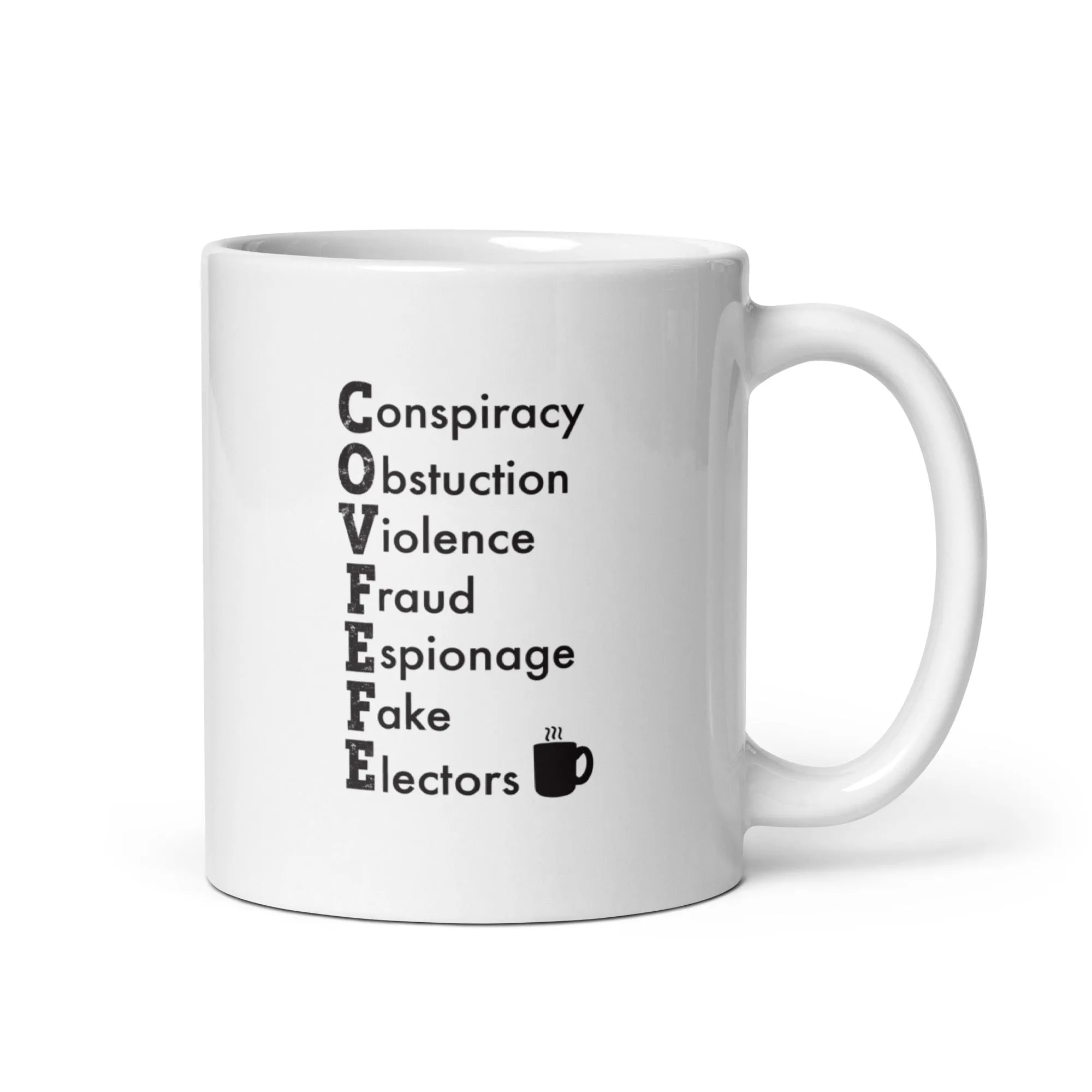 COVFEFE - Grounds for Indictment White Glossy Mug