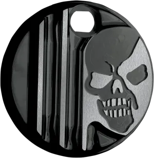 Covingtons C1129-B Fuel Door - Machine Head - Gloss Black Powdercoat