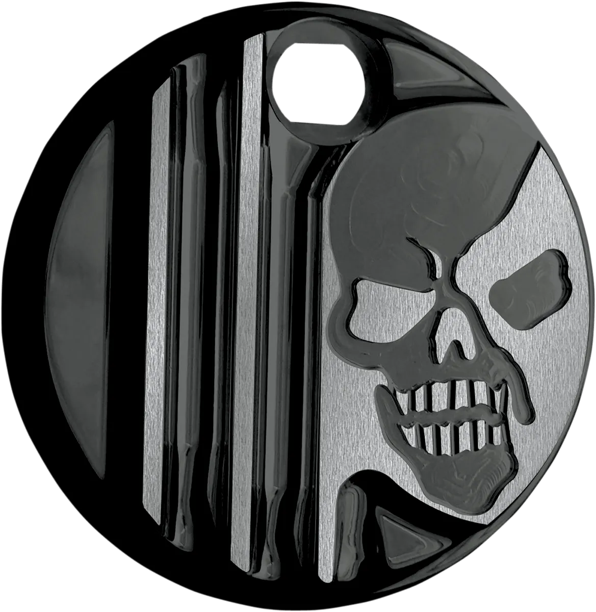 Covingtons C1129-B Fuel Door - Machine Head - Gloss Black Powdercoat