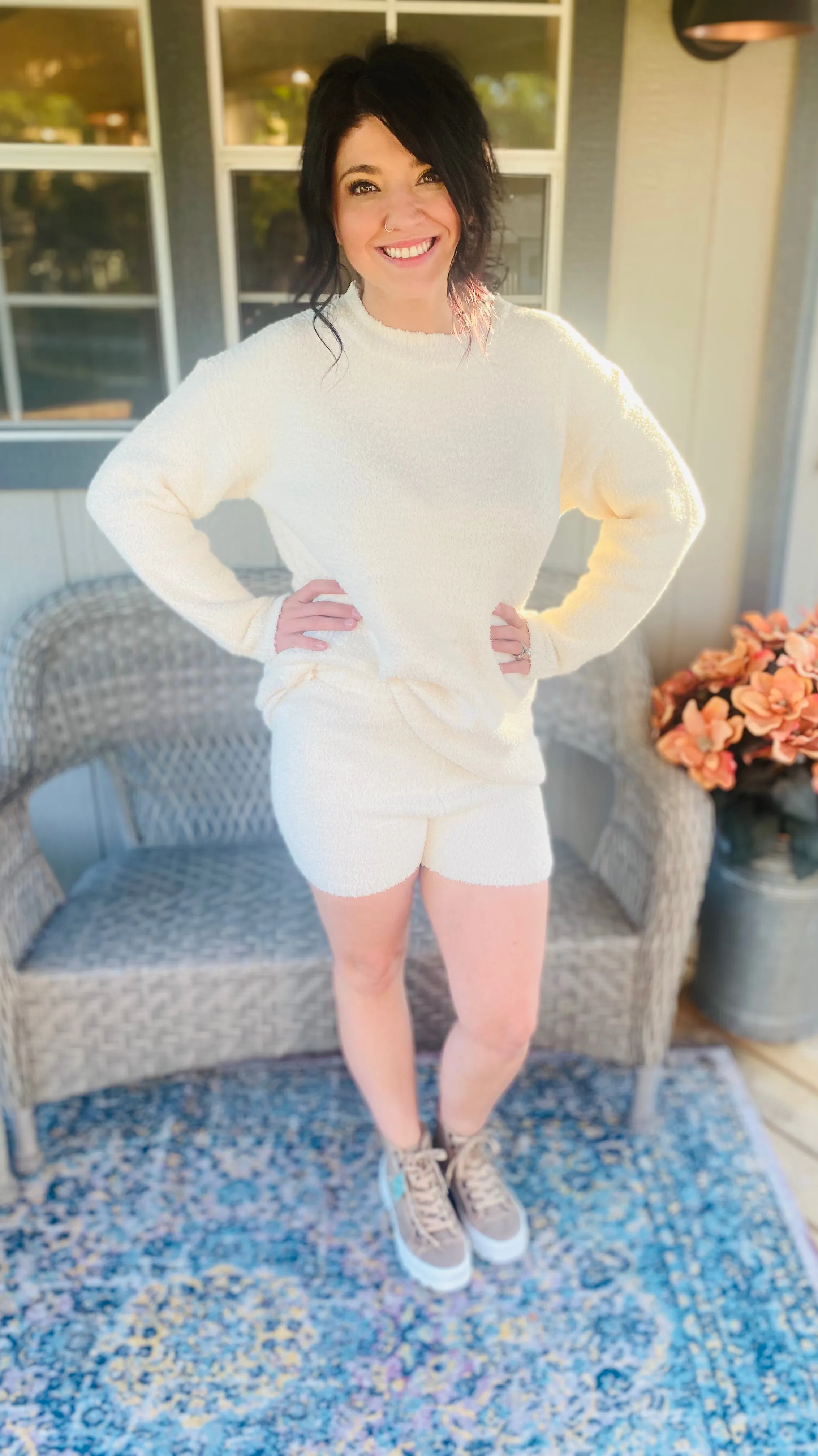Cozy Sweater Shorts Set
