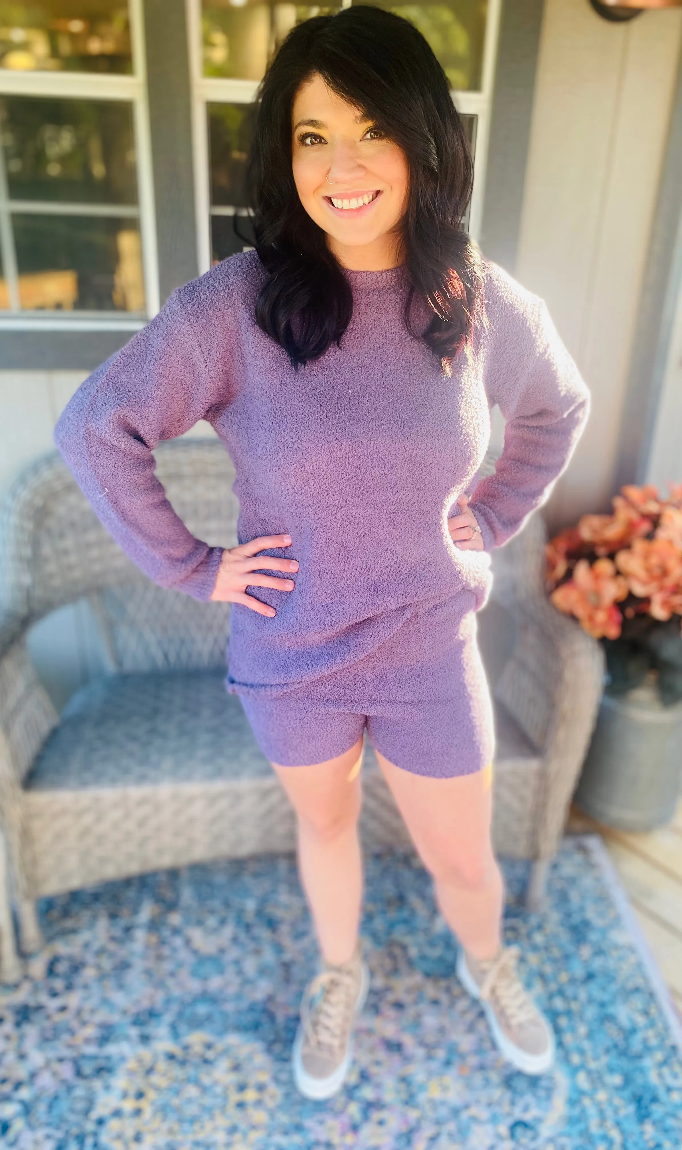 Cozy Sweater Shorts Set