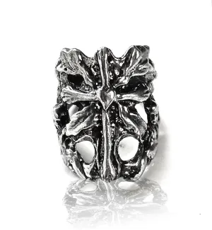 Cross & Cupids Ring