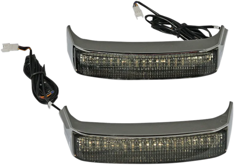 Custom Dynamics CD-SB-SS8-CR Saddlebag Lights for H-D OE Saddlebags - Chrome Finish - Red Lens