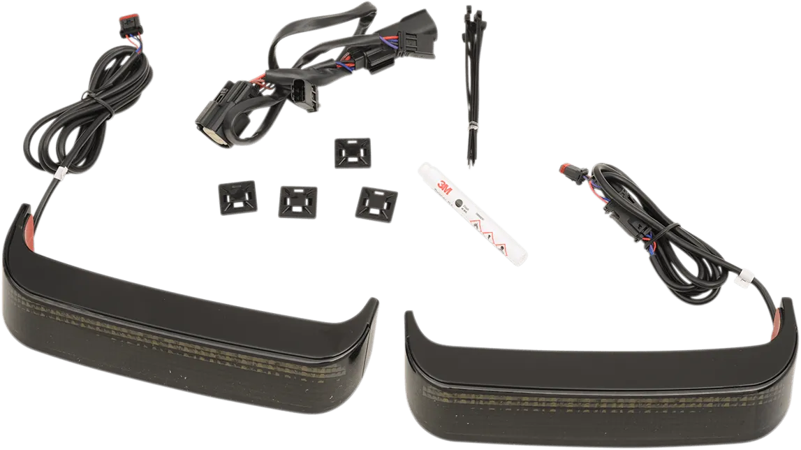 Custom Dynamics CD-SB-SS8-CR Saddlebag Lights for H-D OE Saddlebags - Chrome Finish - Red Lens