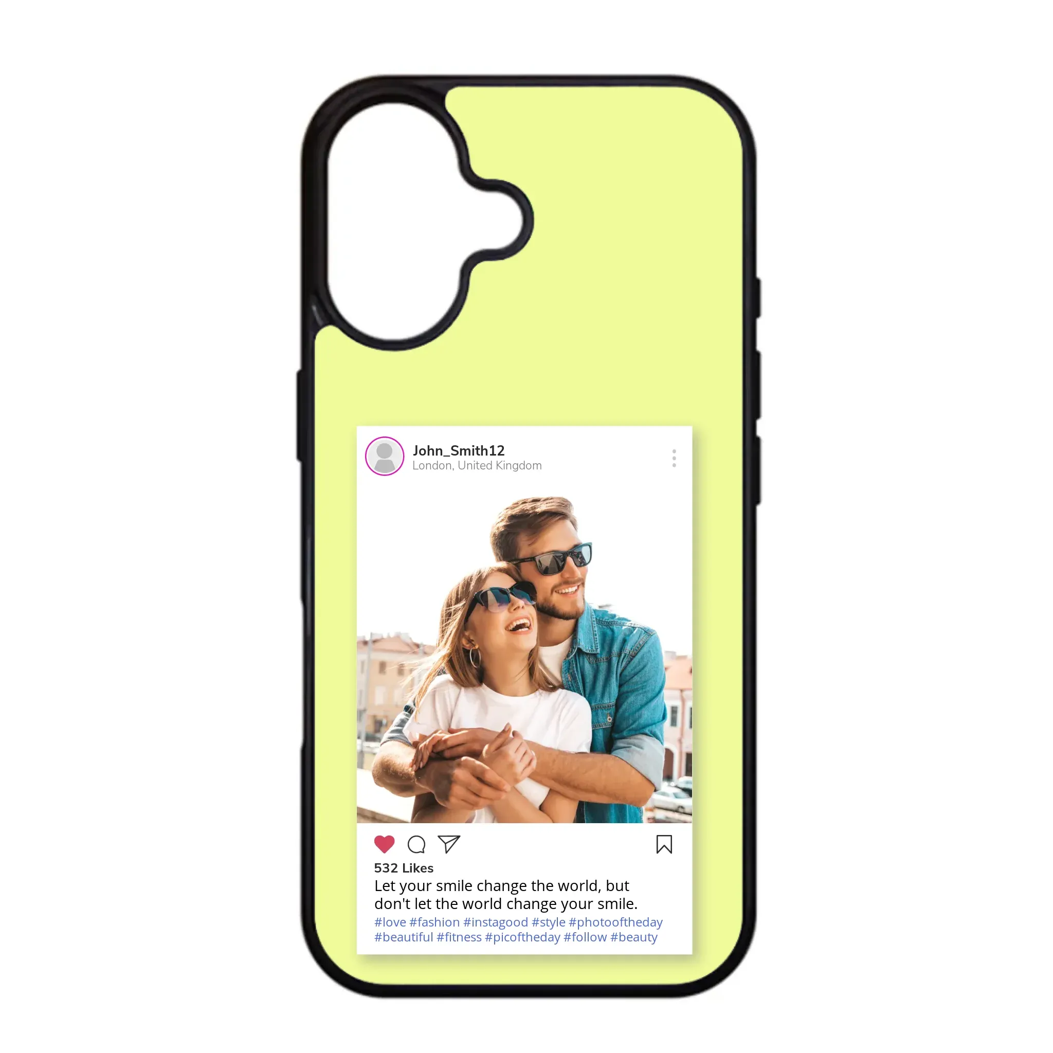 Custom Personalised Insta Instagram Post Rubber TPU Case for iPhone, Samsung & Pixel