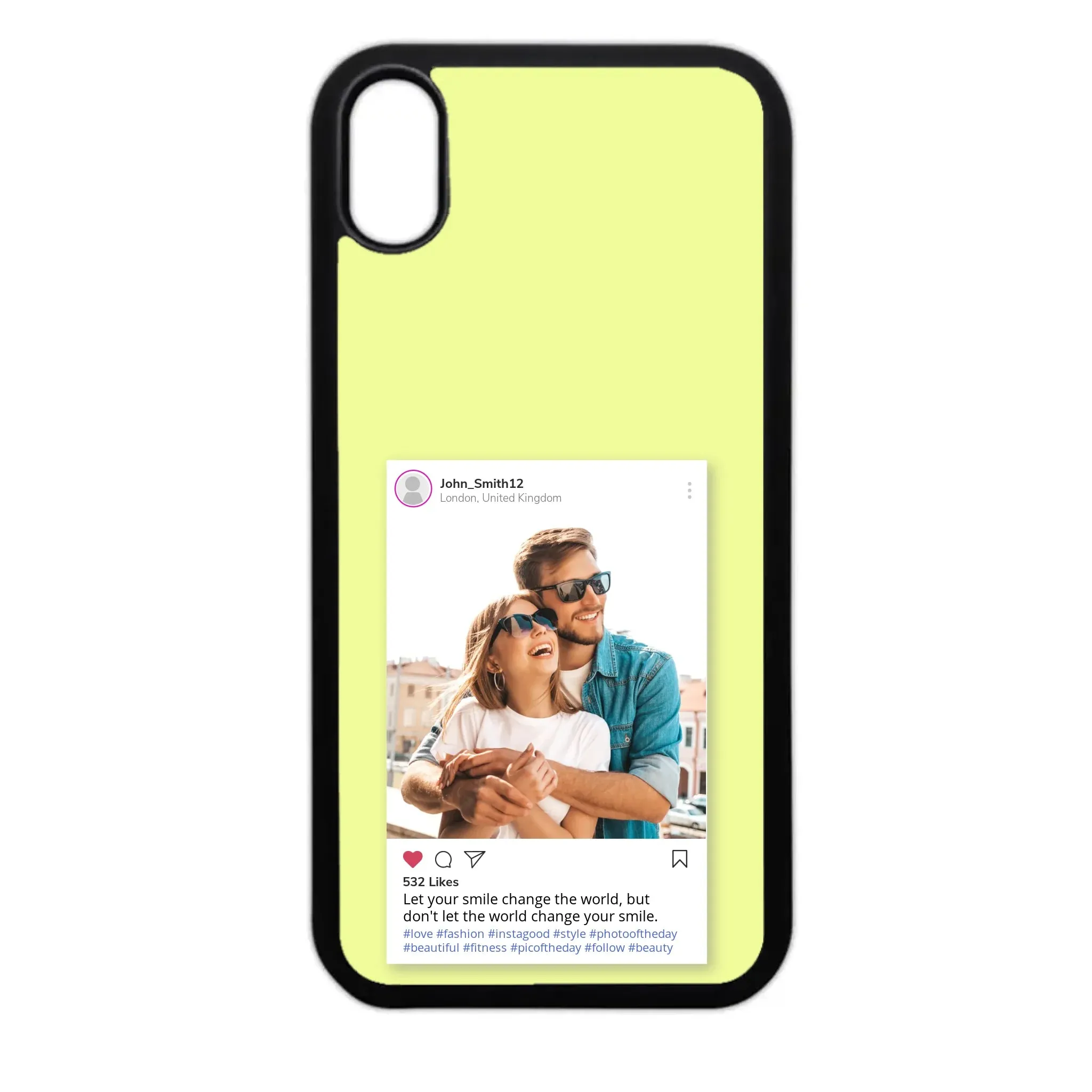 Custom Personalised Insta Instagram Post Rubber TPU Case for iPhone, Samsung & Pixel
