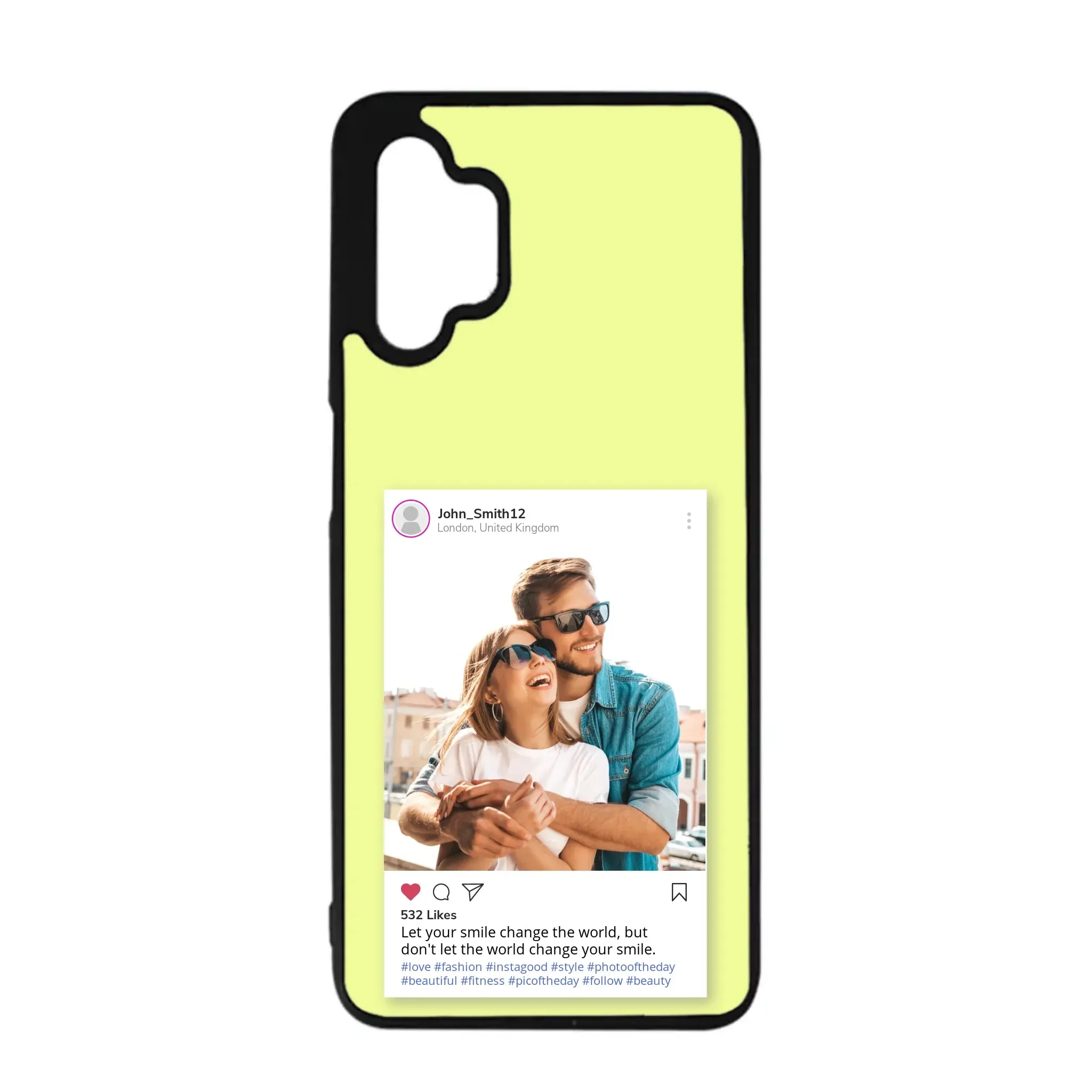 Custom Personalised Insta Instagram Post Rubber TPU Case for iPhone, Samsung & Pixel