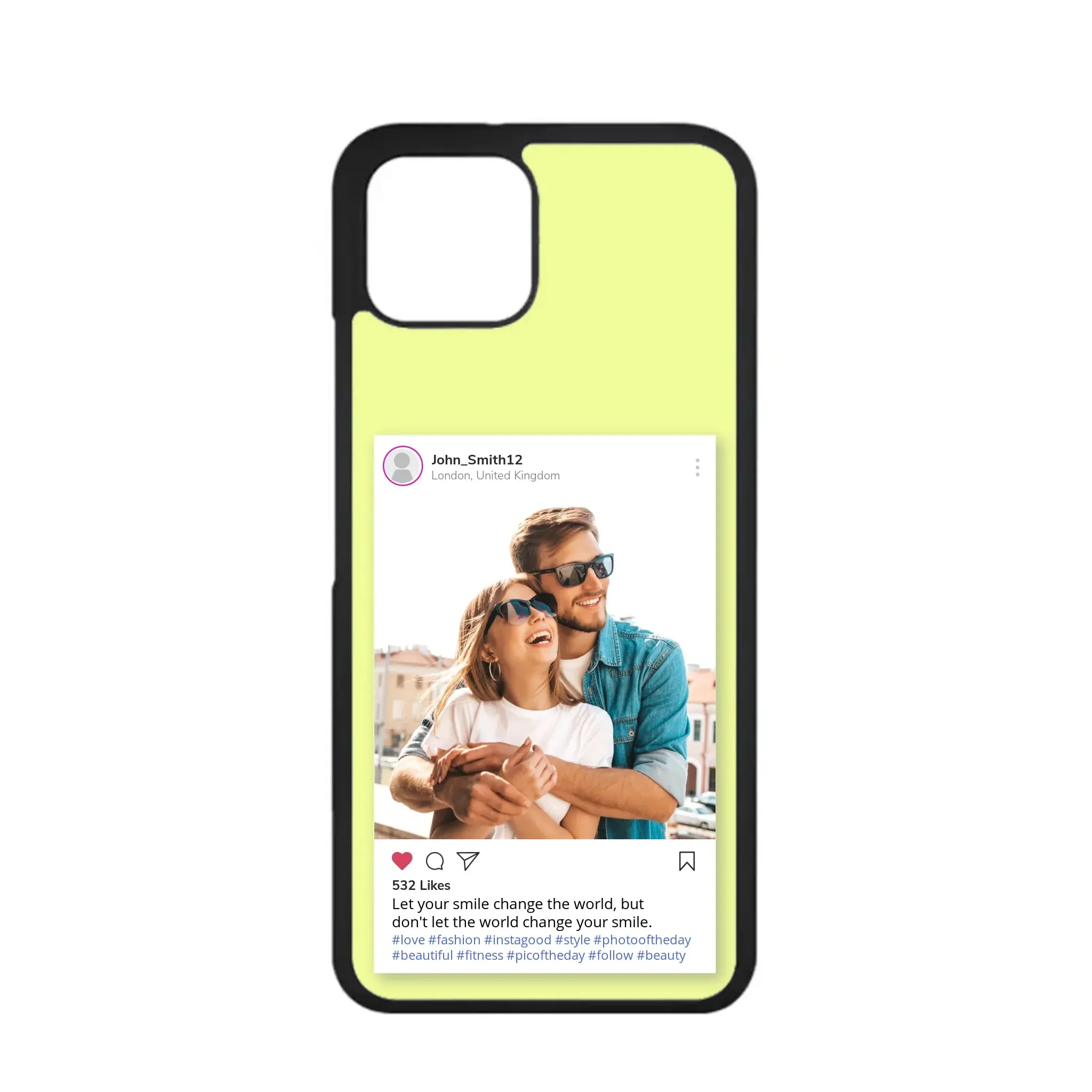 Custom Personalised Insta Instagram Post Rubber TPU Case for iPhone, Samsung & Pixel