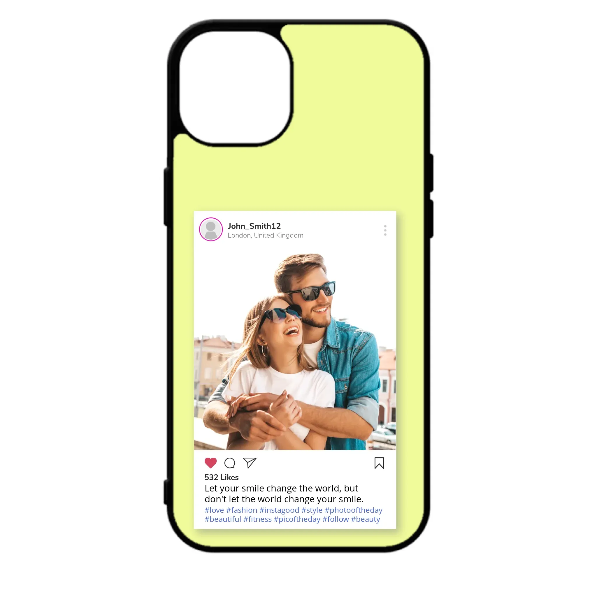 Custom Personalised Insta Instagram Post Rubber TPU Case for iPhone, Samsung & Pixel