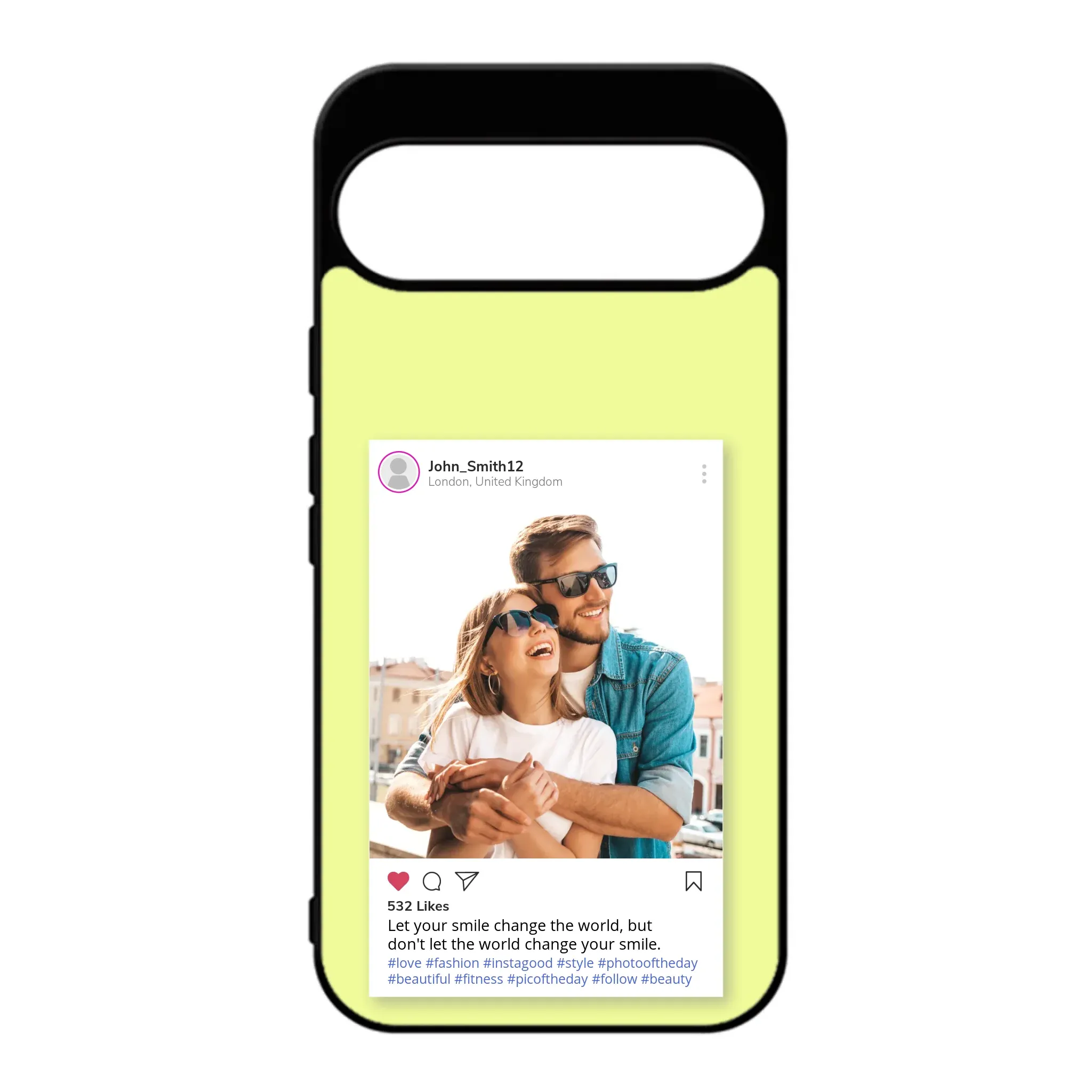 Custom Personalised Insta Instagram Post Rubber TPU Case for iPhone, Samsung & Pixel