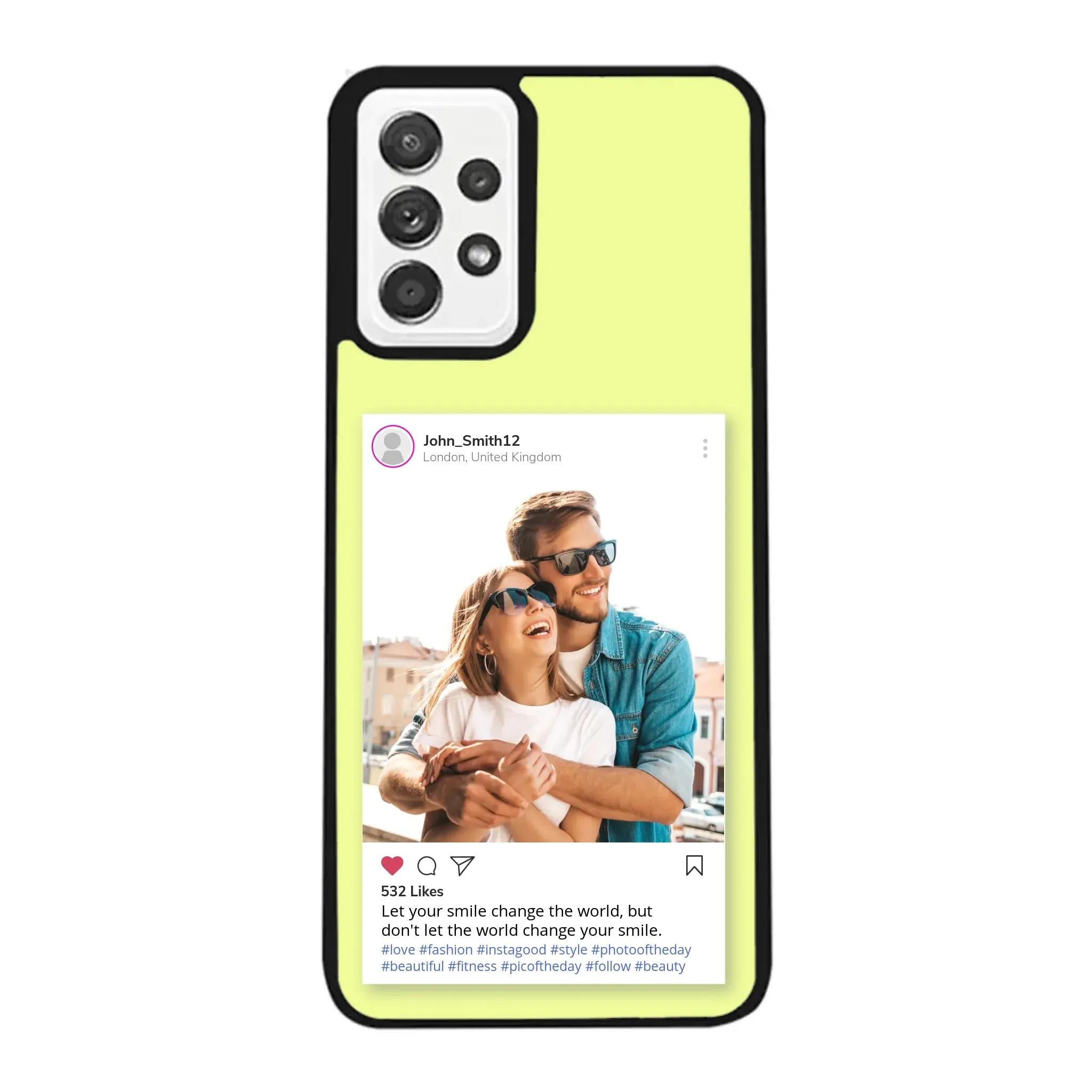Custom Personalised Insta Instagram Post Rubber TPU Case for iPhone, Samsung & Pixel