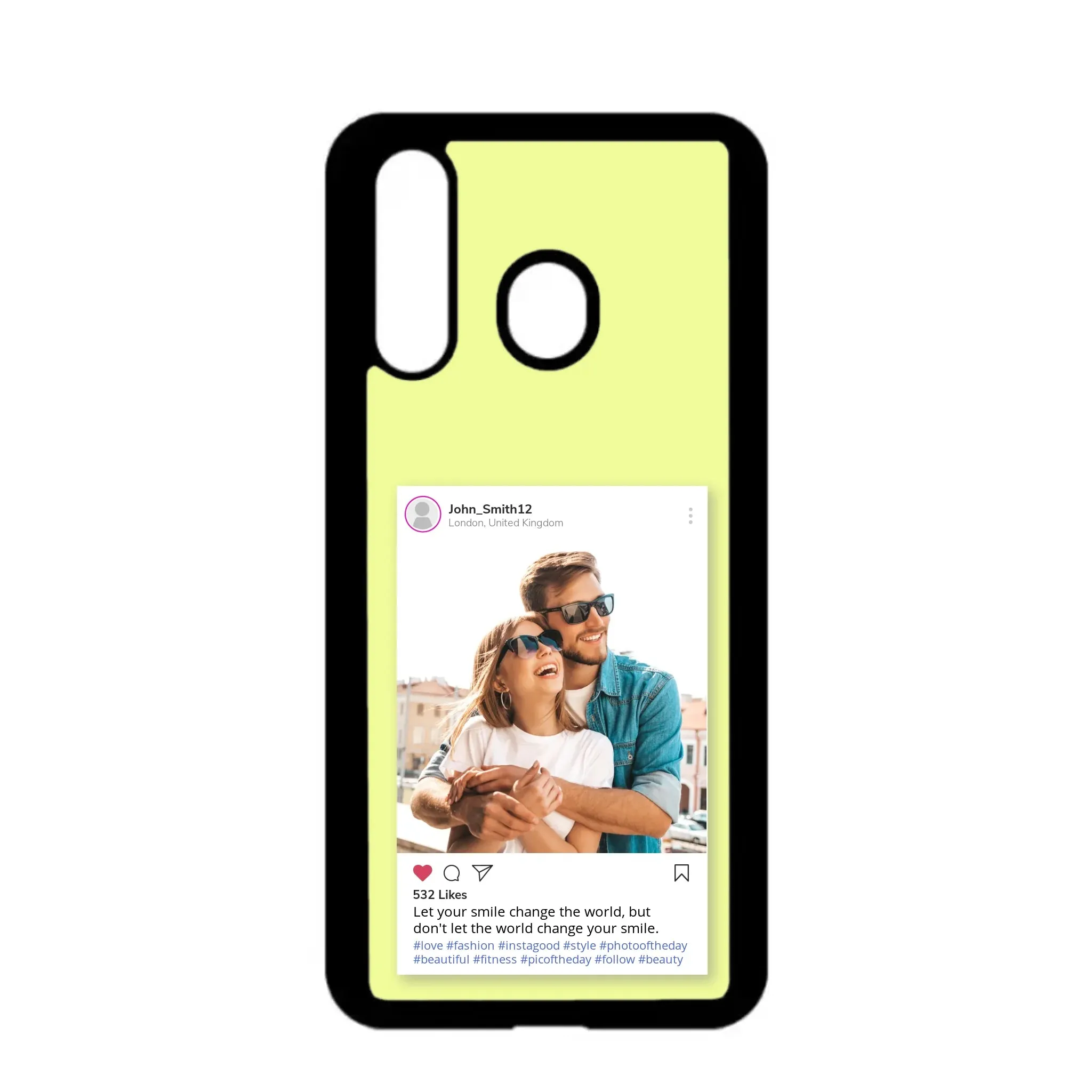 Custom Personalised Insta Instagram Post Rubber TPU Case for iPhone, Samsung & Pixel