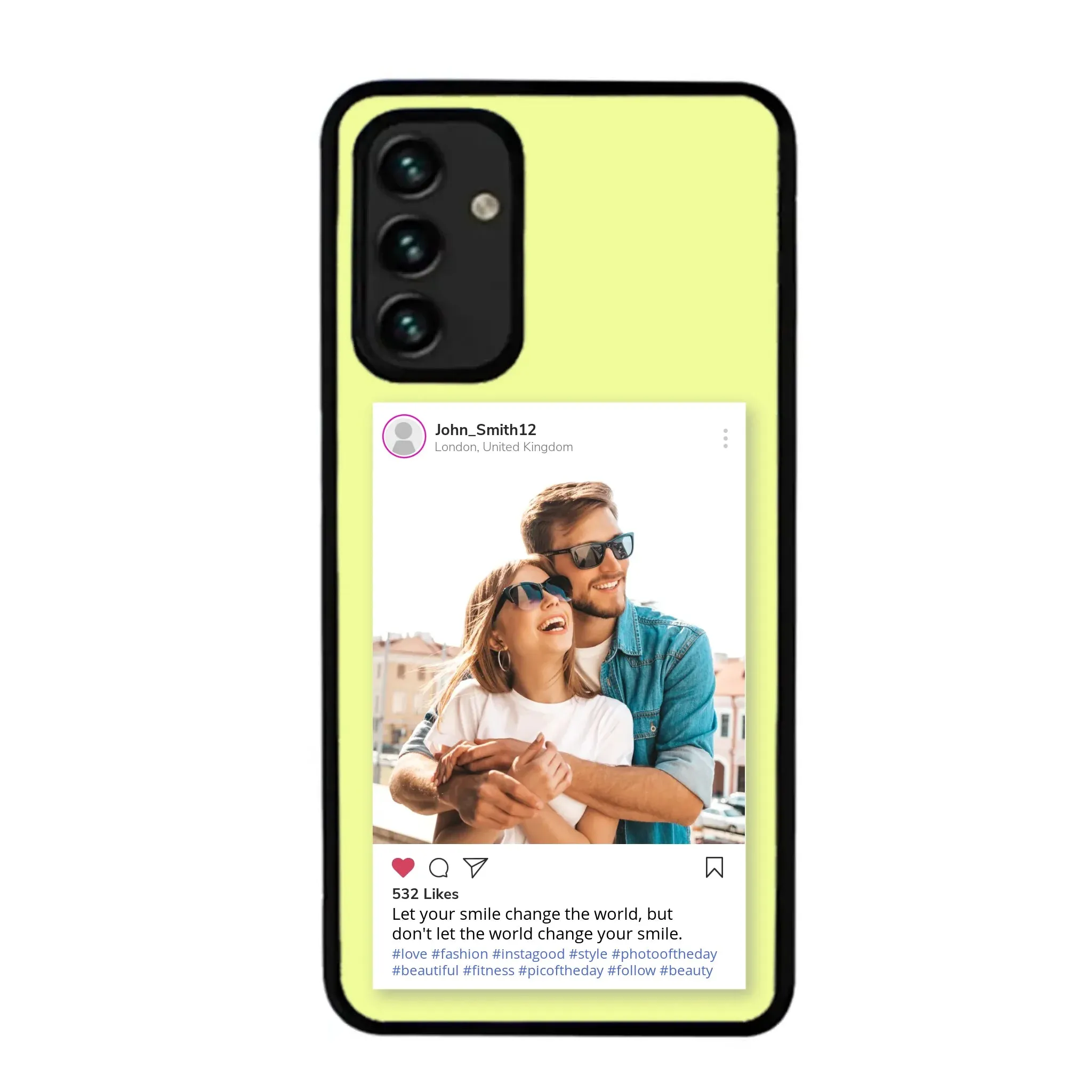 Custom Personalised Insta Instagram Post Rubber TPU Case for iPhone, Samsung & Pixel