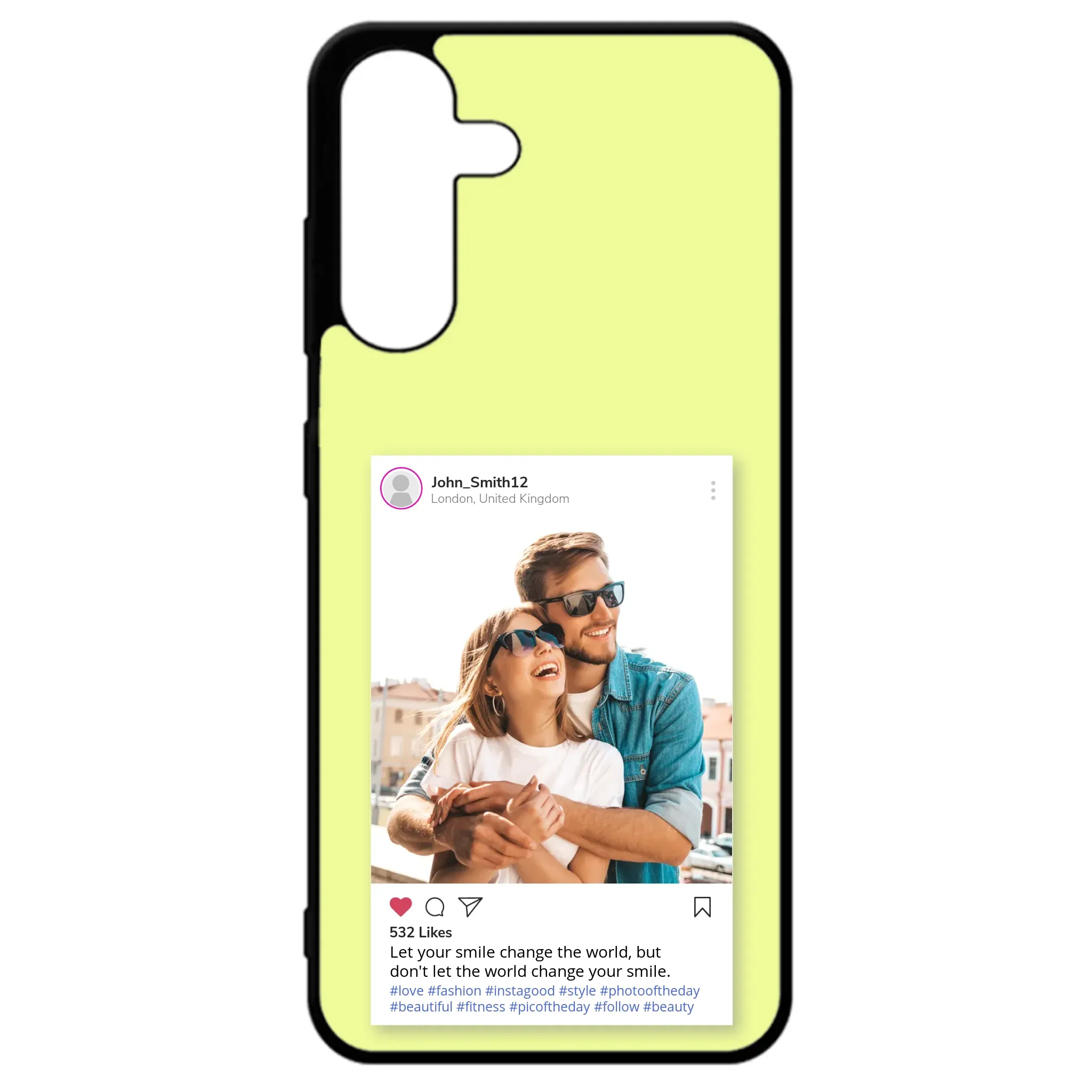 Custom Personalised Insta Instagram Post Rubber TPU Case for iPhone, Samsung & Pixel