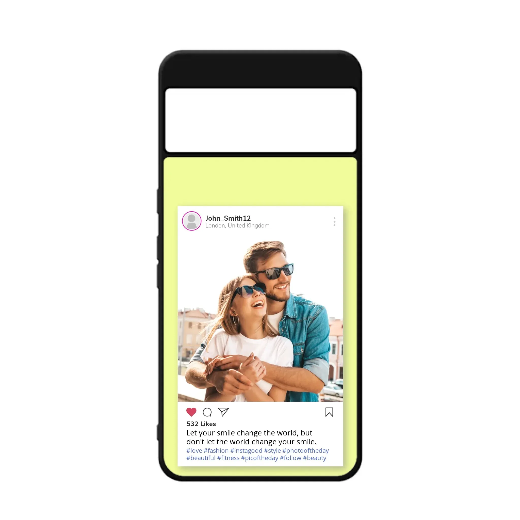 Custom Personalised Insta Instagram Post Rubber TPU Case for iPhone, Samsung & Pixel