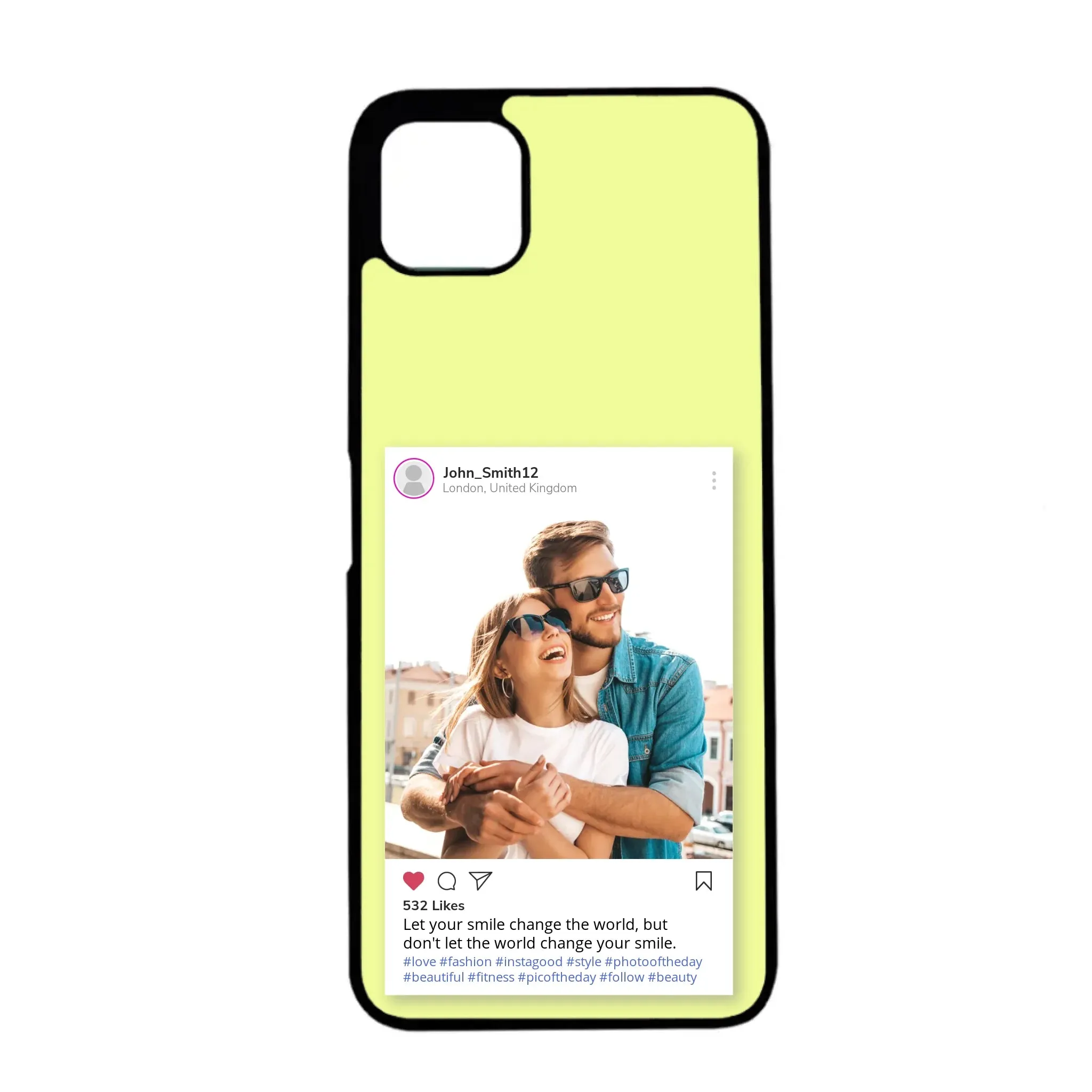 Custom Personalised Insta Instagram Post Rubber TPU Case for iPhone, Samsung & Pixel