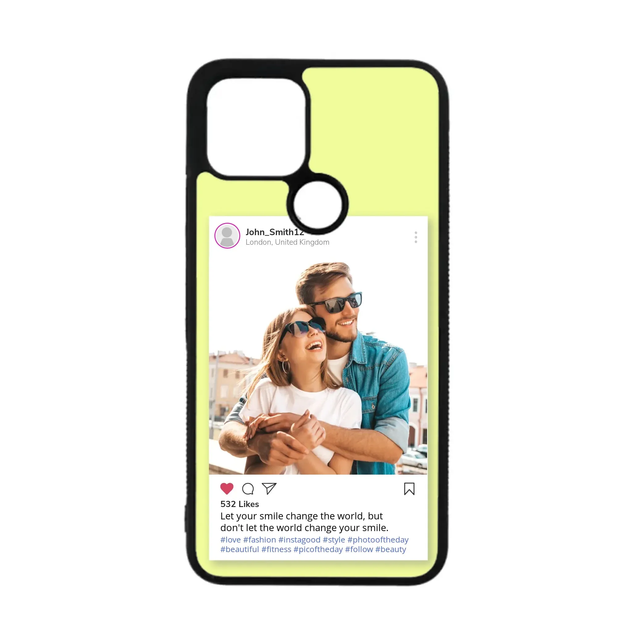 Custom Personalised Insta Instagram Post Rubber TPU Case for iPhone, Samsung & Pixel