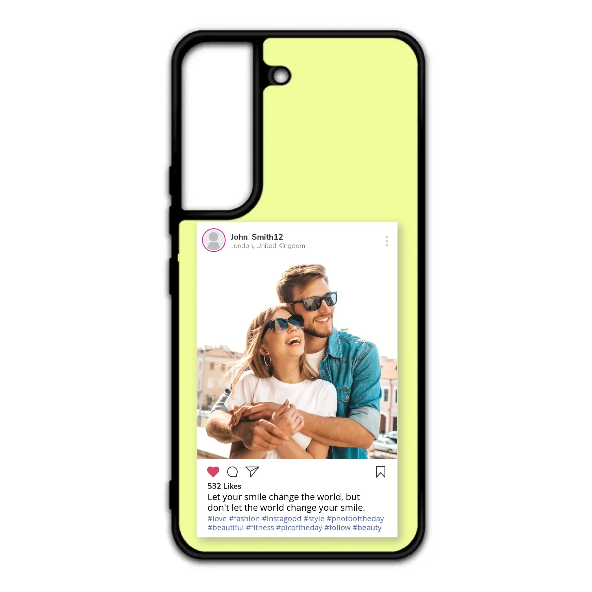 Custom Personalised Insta Instagram Post Rubber TPU Case for iPhone, Samsung & Pixel