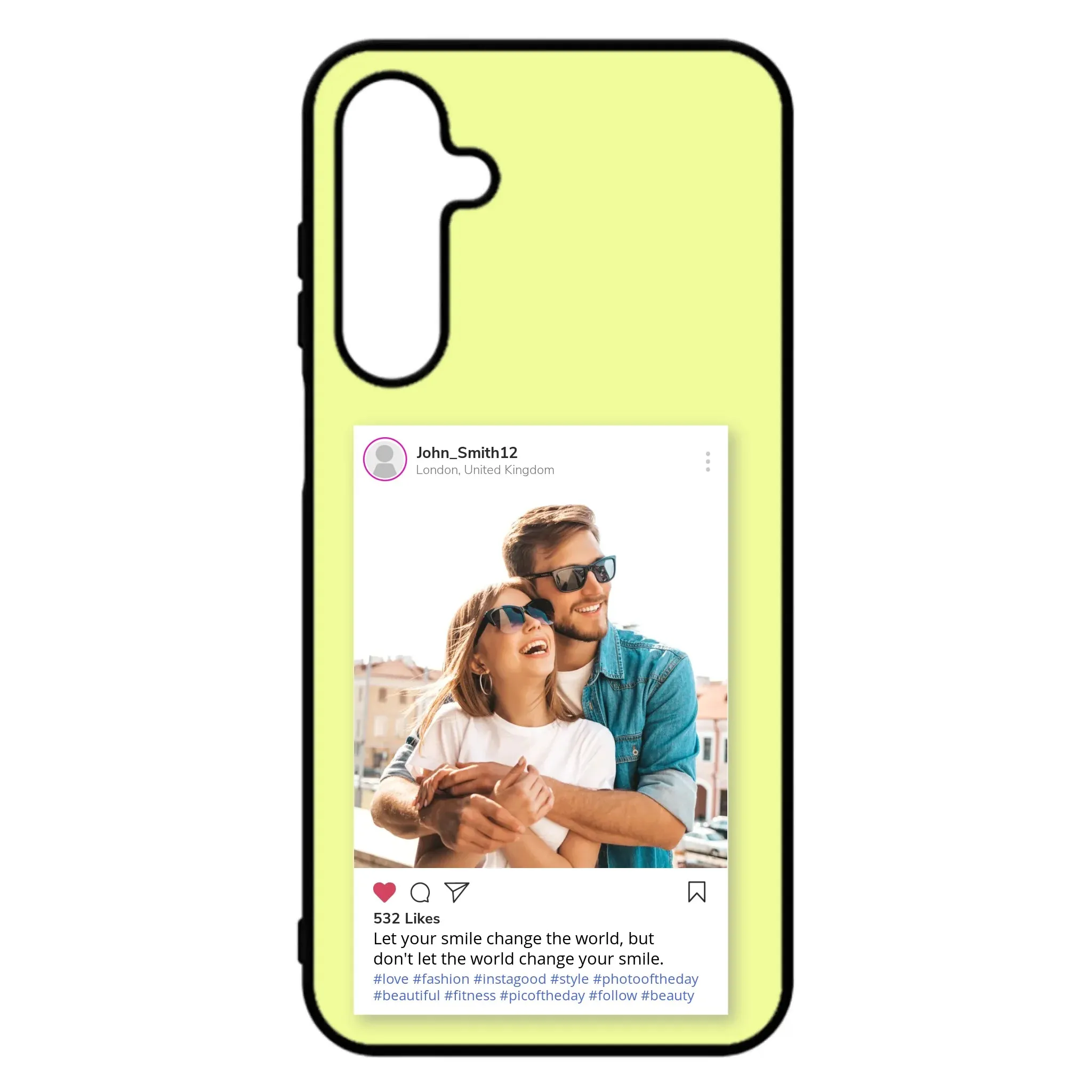 Custom Personalised Insta Instagram Post Rubber TPU Case for iPhone, Samsung & Pixel