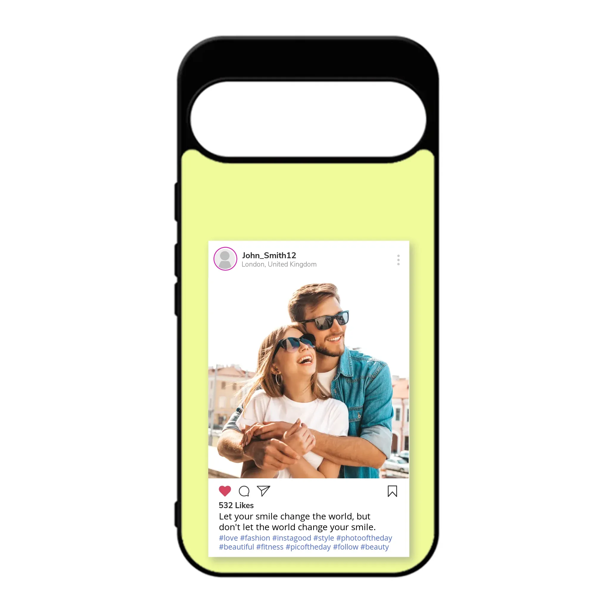 Custom Personalised Insta Instagram Post Rubber TPU Case for iPhone, Samsung & Pixel