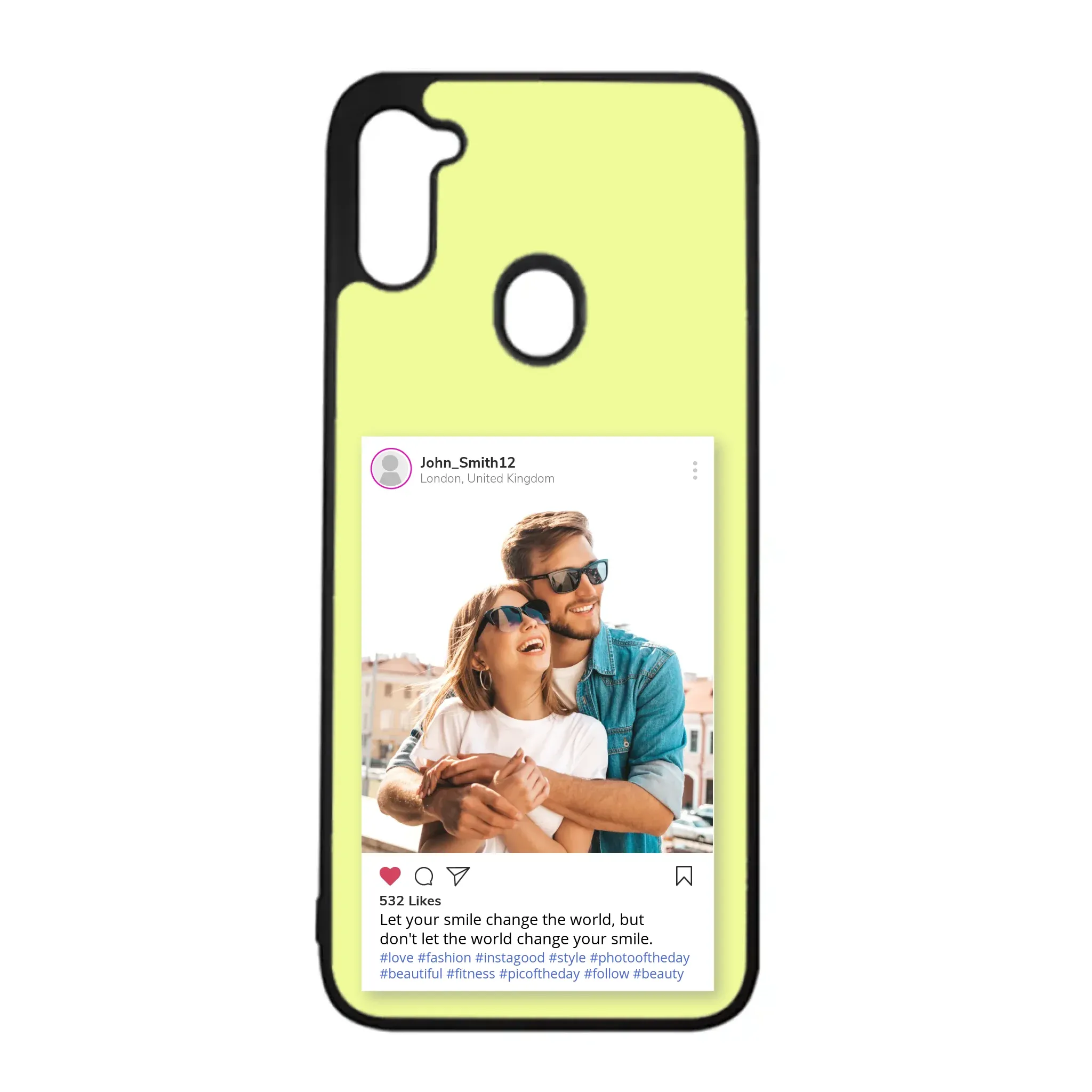 Custom Personalised Insta Instagram Post Rubber TPU Case for iPhone, Samsung & Pixel