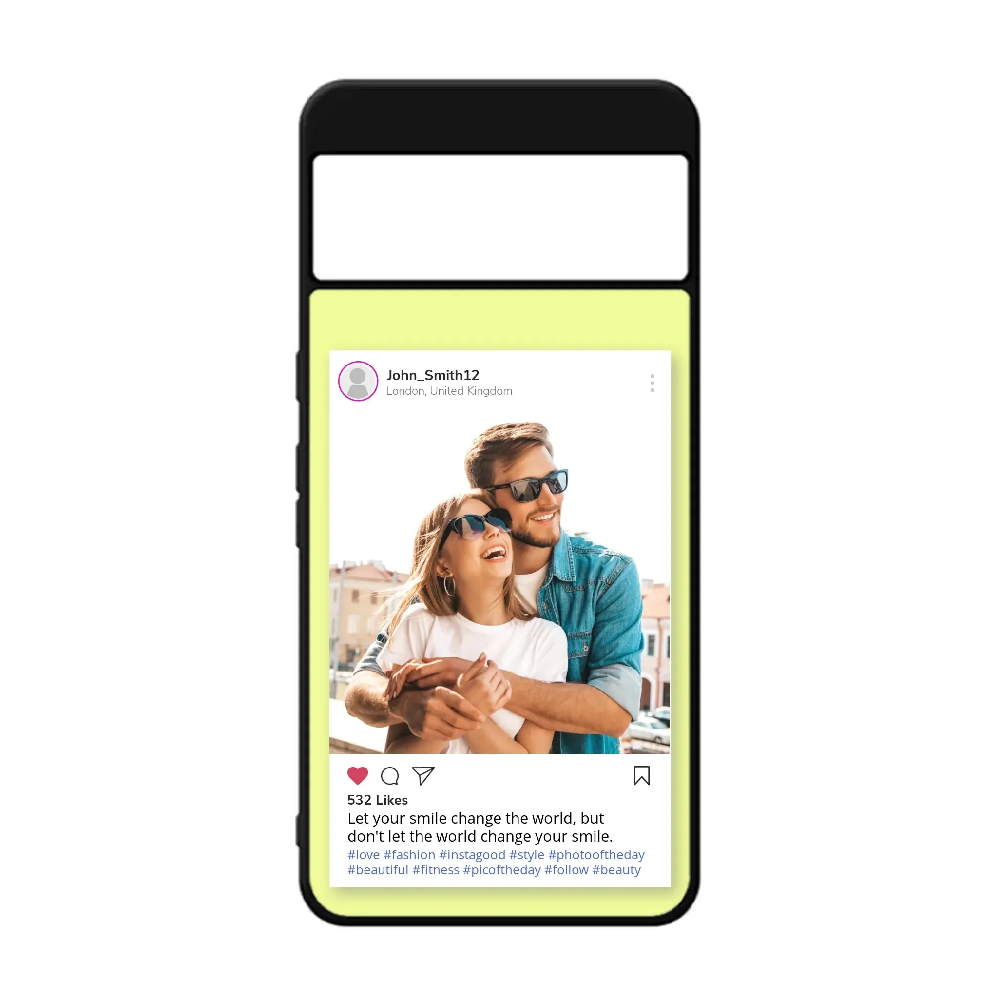 Custom Personalised Insta Instagram Post Rubber TPU Case for iPhone, Samsung & Pixel