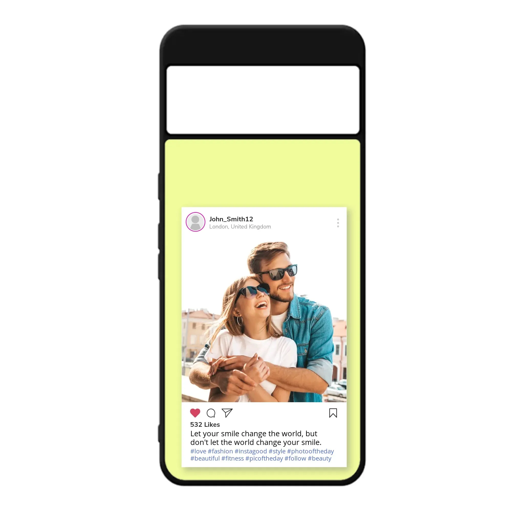Custom Personalised Insta Instagram Post Rubber TPU Case for iPhone, Samsung & Pixel
