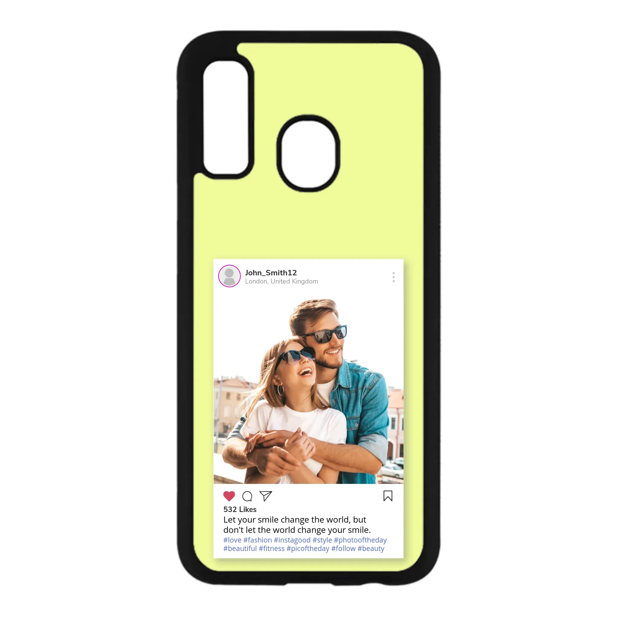 Custom Personalised Insta Instagram Post Rubber TPU Case for iPhone, Samsung & Pixel