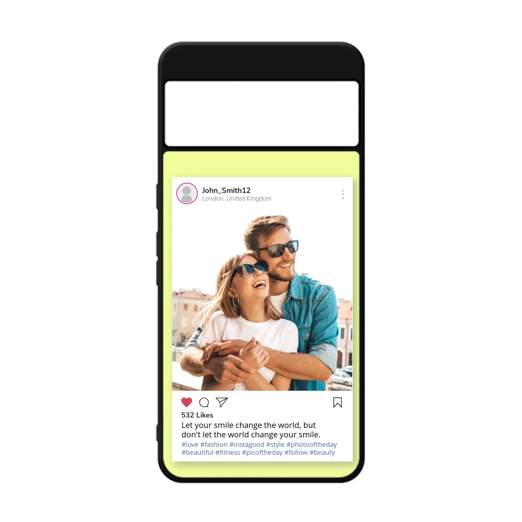 Custom Personalised Insta Instagram Post Rubber TPU Case for iPhone, Samsung & Pixel