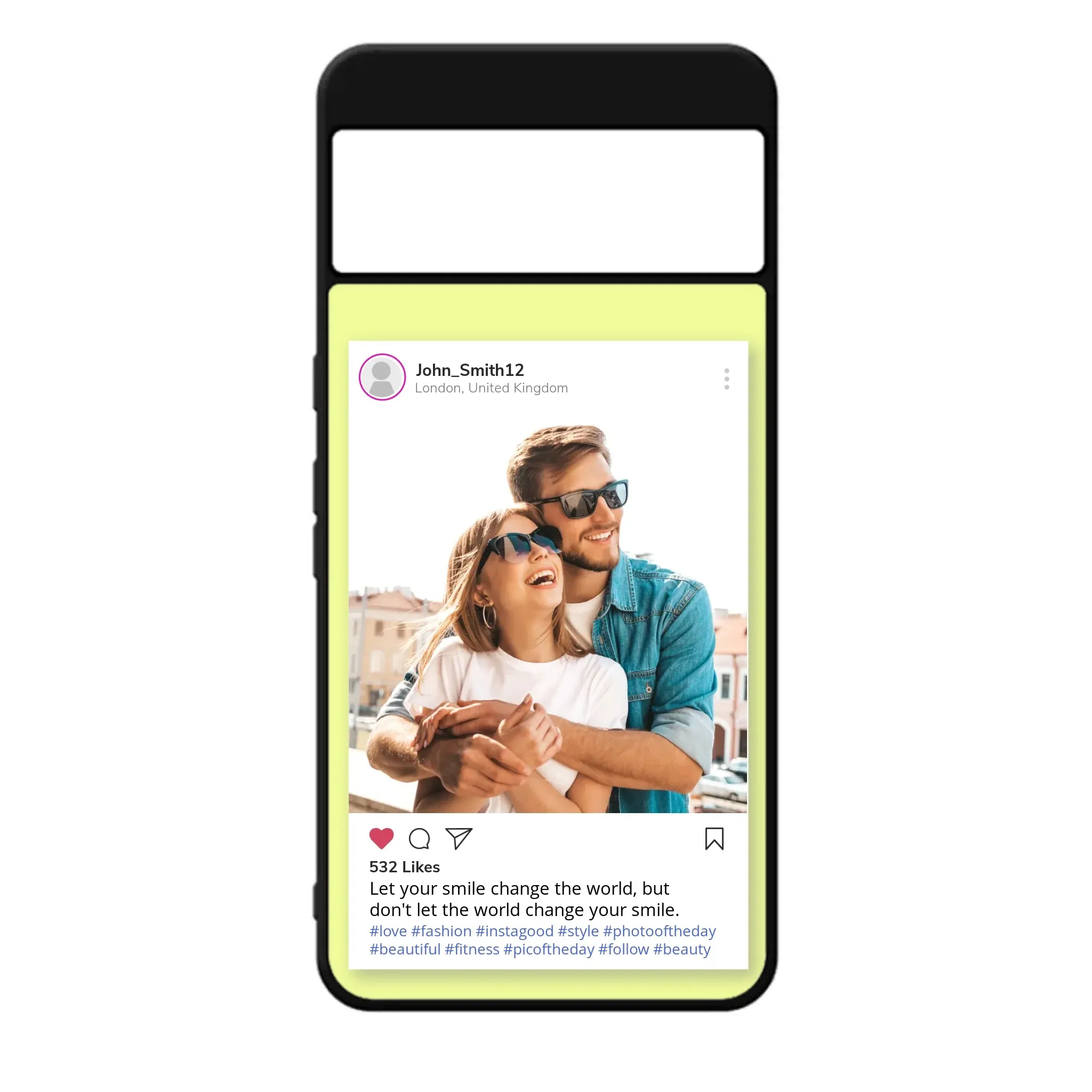 Custom Personalised Insta Instagram Post Rubber TPU Case for iPhone, Samsung & Pixel