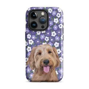 Custom Pet Portrait iPhone Case - Flowers