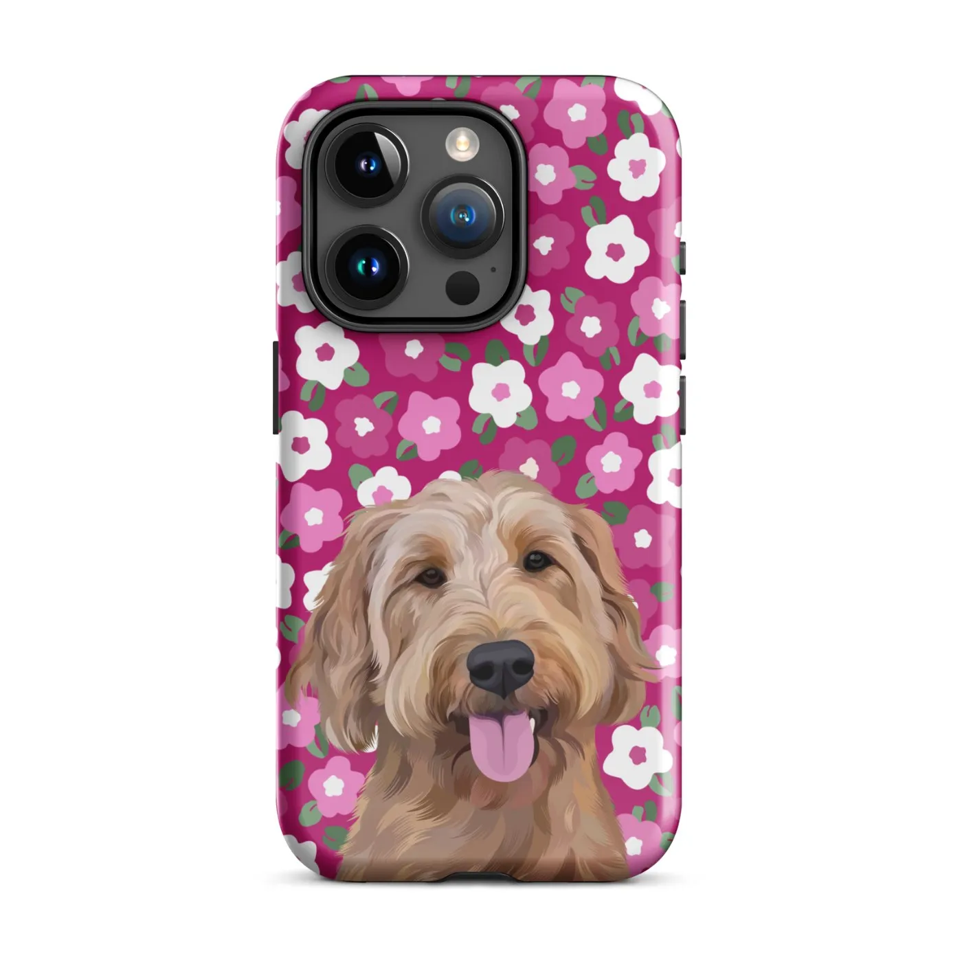 Custom Pet Portrait iPhone Case - Flowers