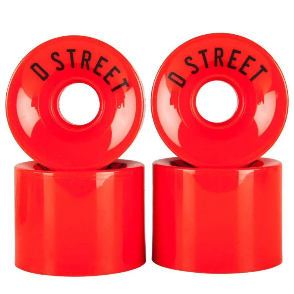 D Street 59 Cent 59mm 78A Cruiser Skateboard Wheels - Red