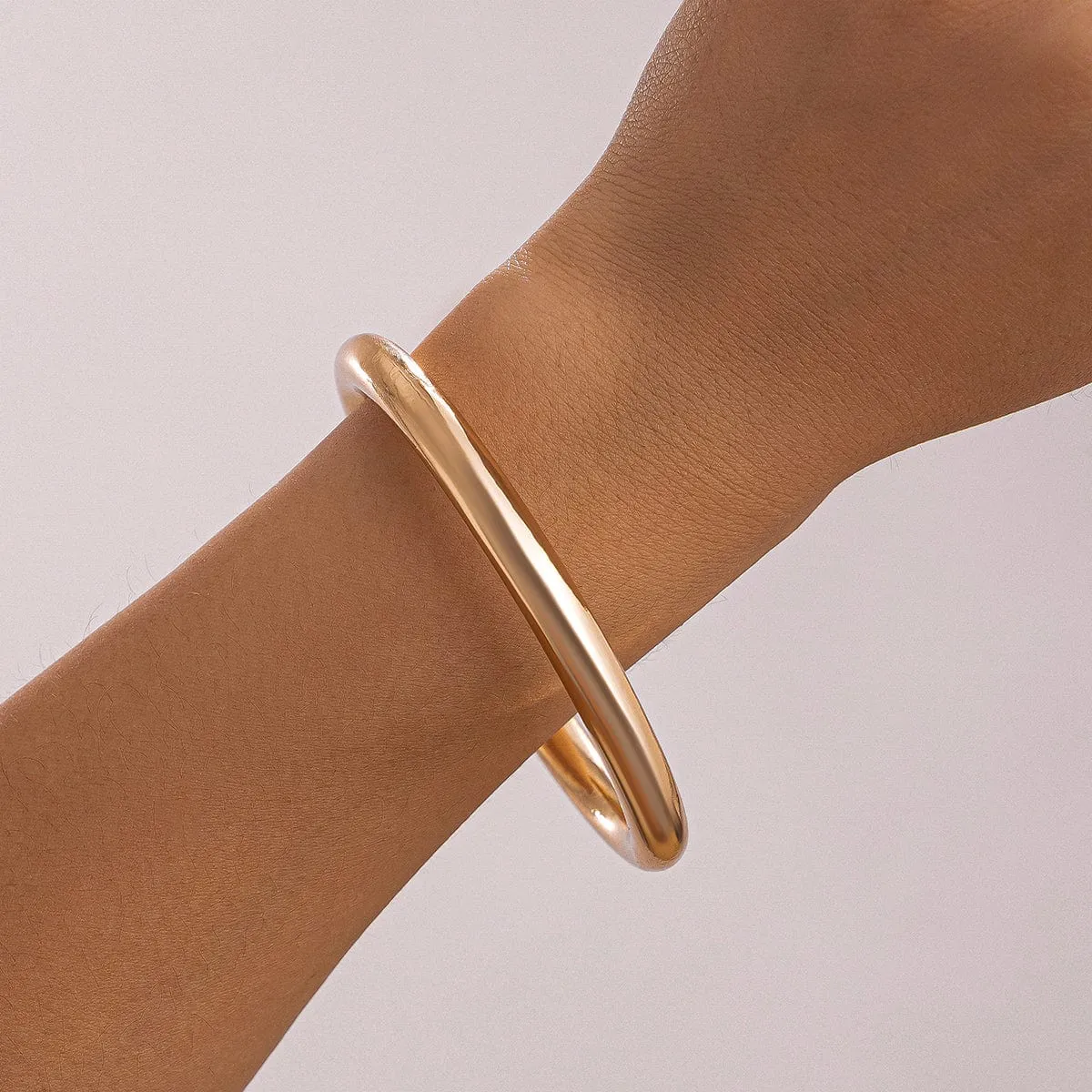 Dainty Minimalist Glossy Bangle Bracelet
