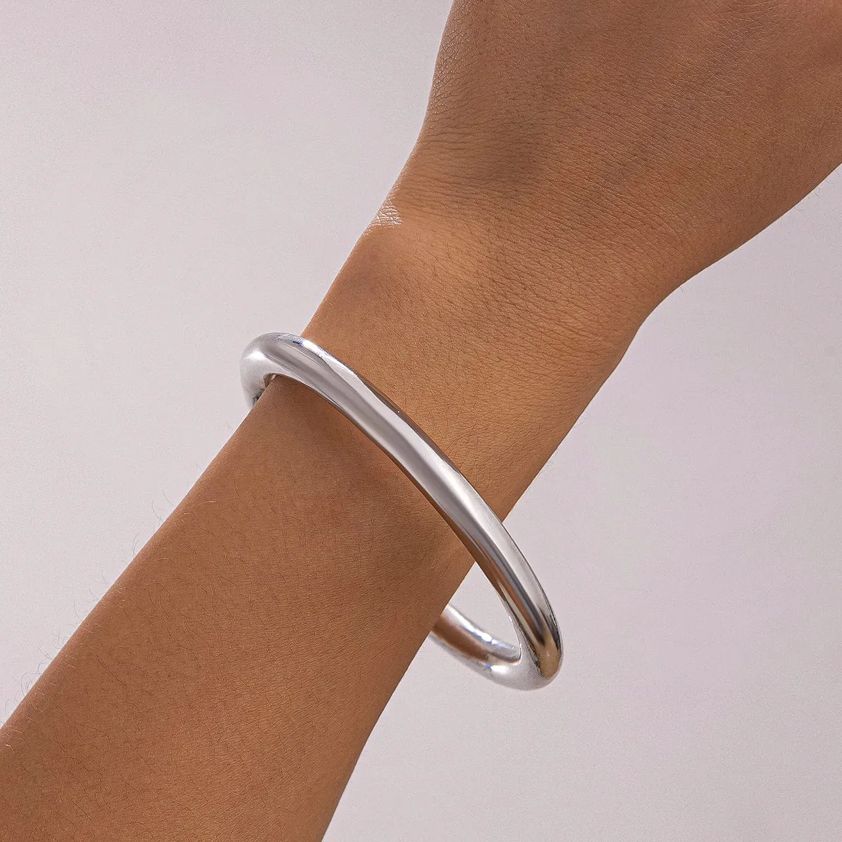 Dainty Minimalist Glossy Bangle Bracelet