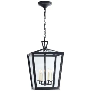 Darlana Small Hanging Lantern in Bronze