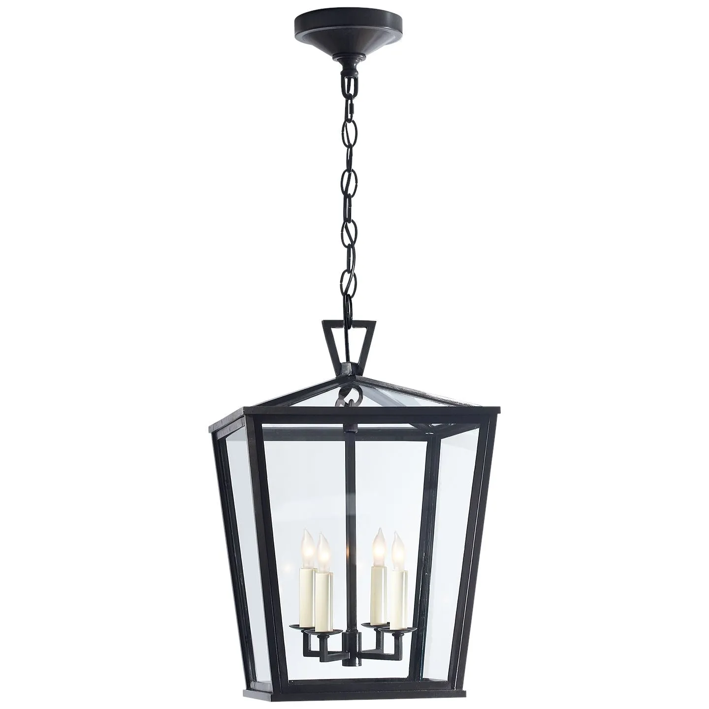 Darlana Small Hanging Lantern in Bronze